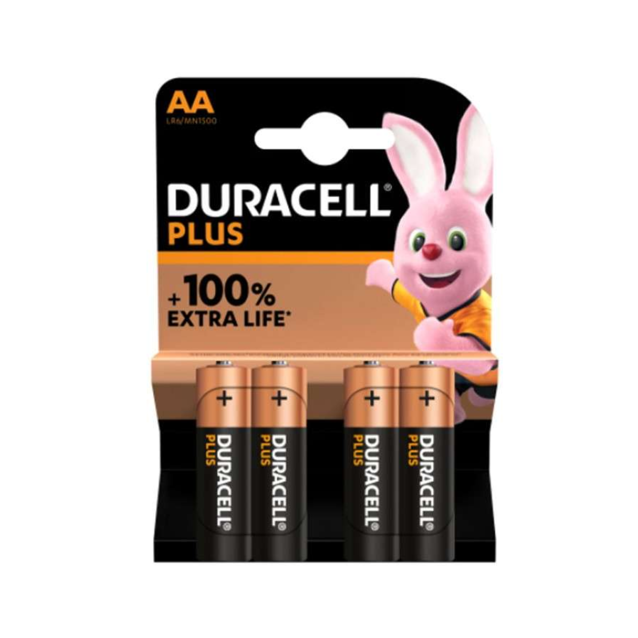 Duracell Plus Power MN1500 alkaline 1,5V LR6 Mignon AA 4-er Blister