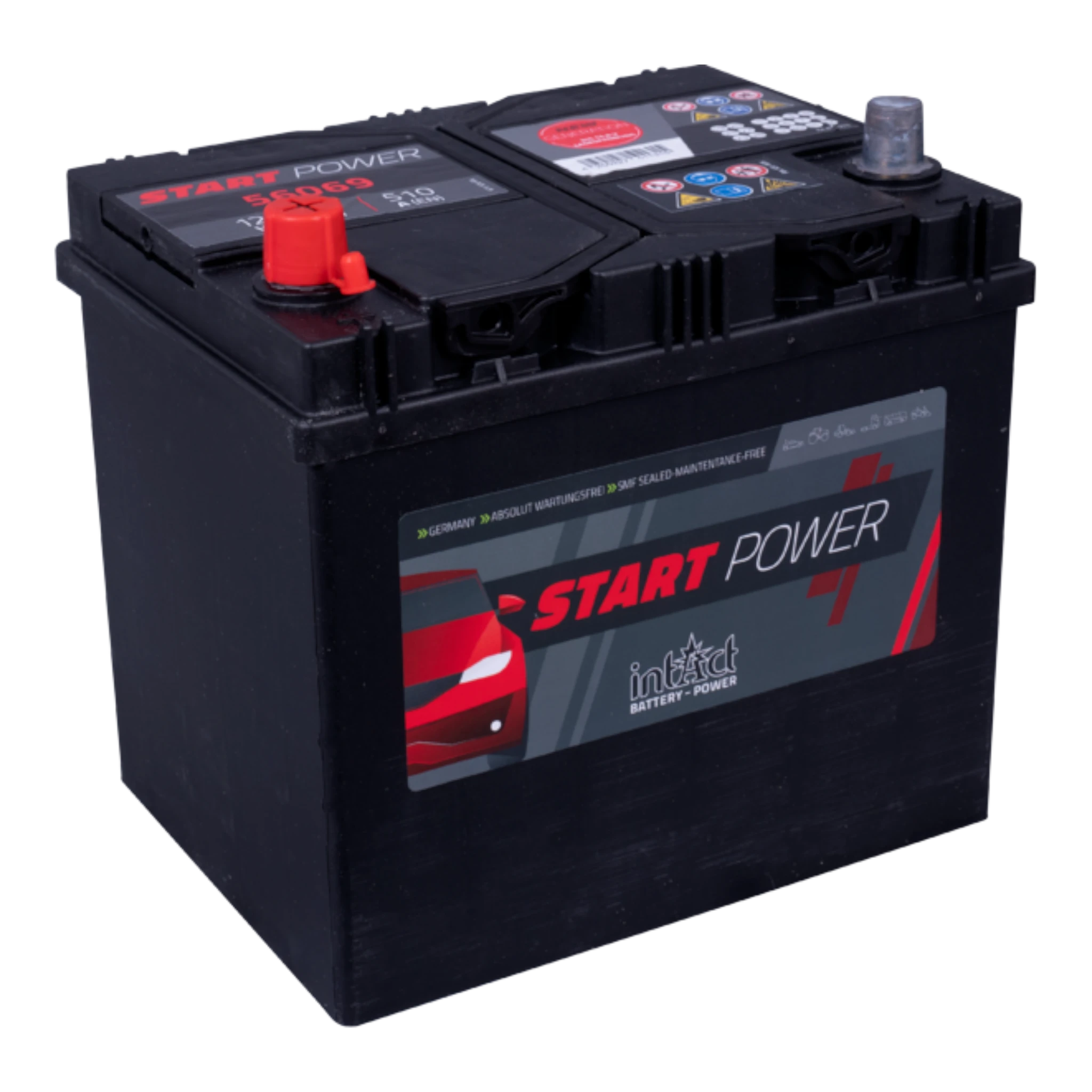 intAct Start-Power Asia 56069 - Autobatterie 12V, 60Ah, 510A (EN)