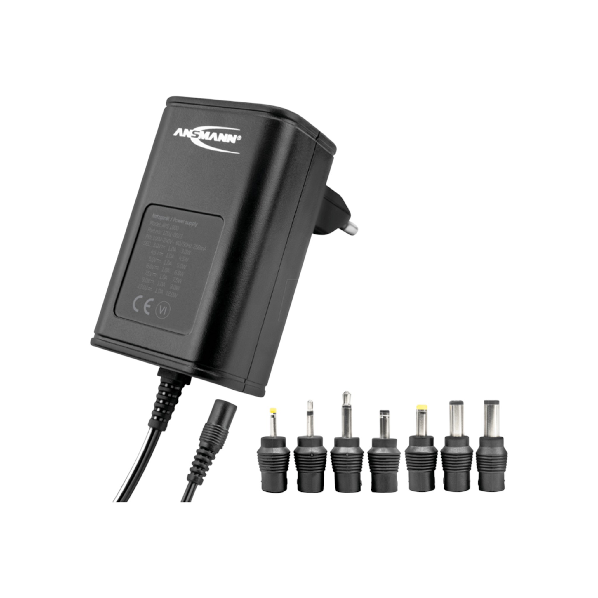 ANSMANN Steckernetzteil APS 1000 230V auf 3-12V max. 12W