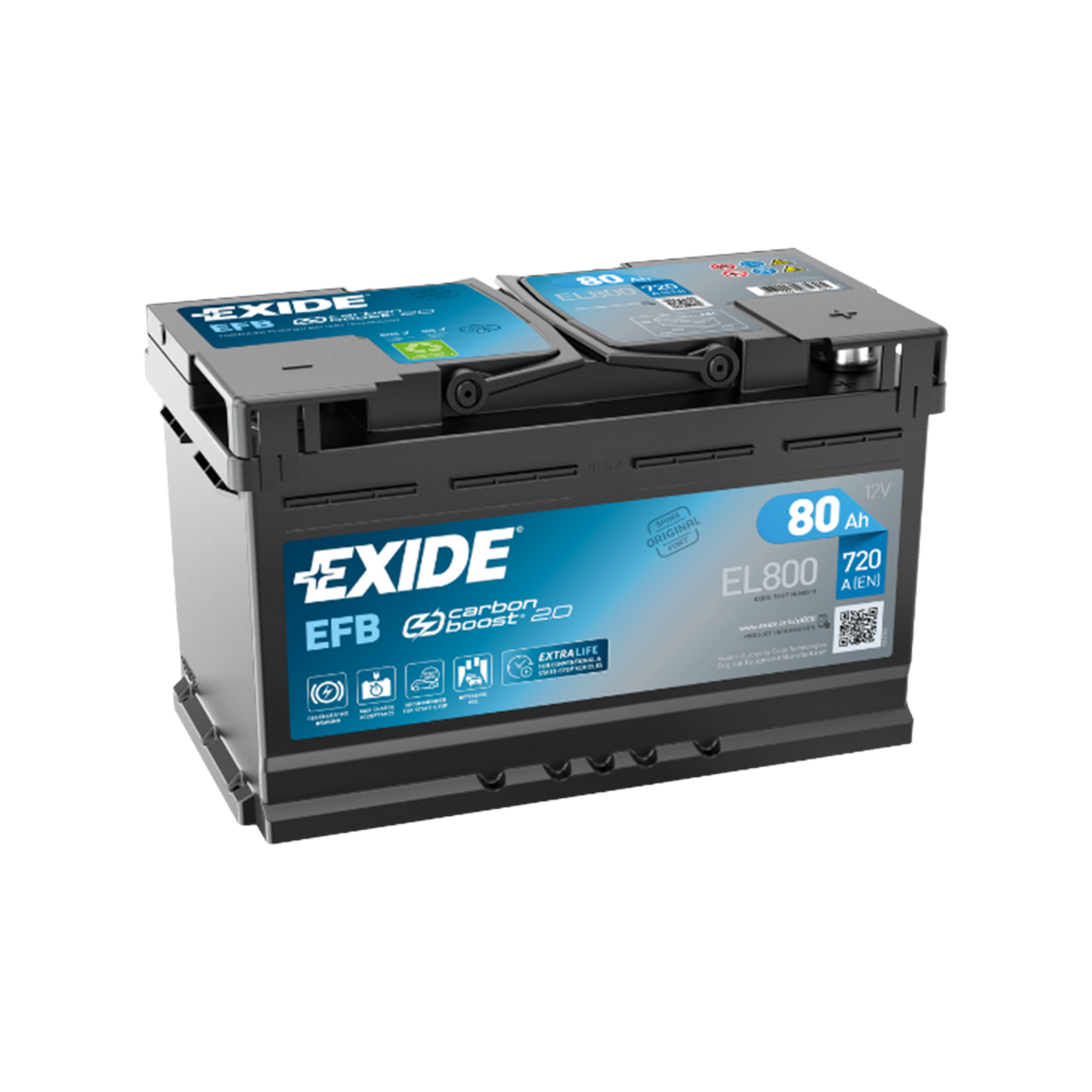 EXIDE EL800 EFB Pb Starterbatterie  12V 80Ah/C20 - 800A(EN)