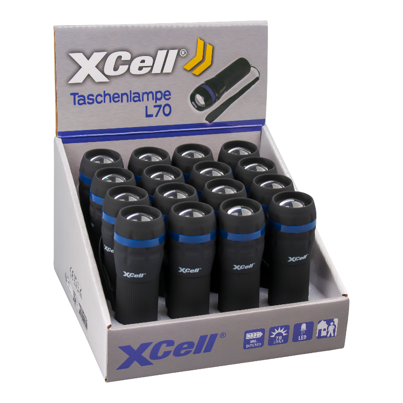 XCELL L70 Taschenlampe fokussierbar 70 Lumen inkl. 3xAAA Batterie