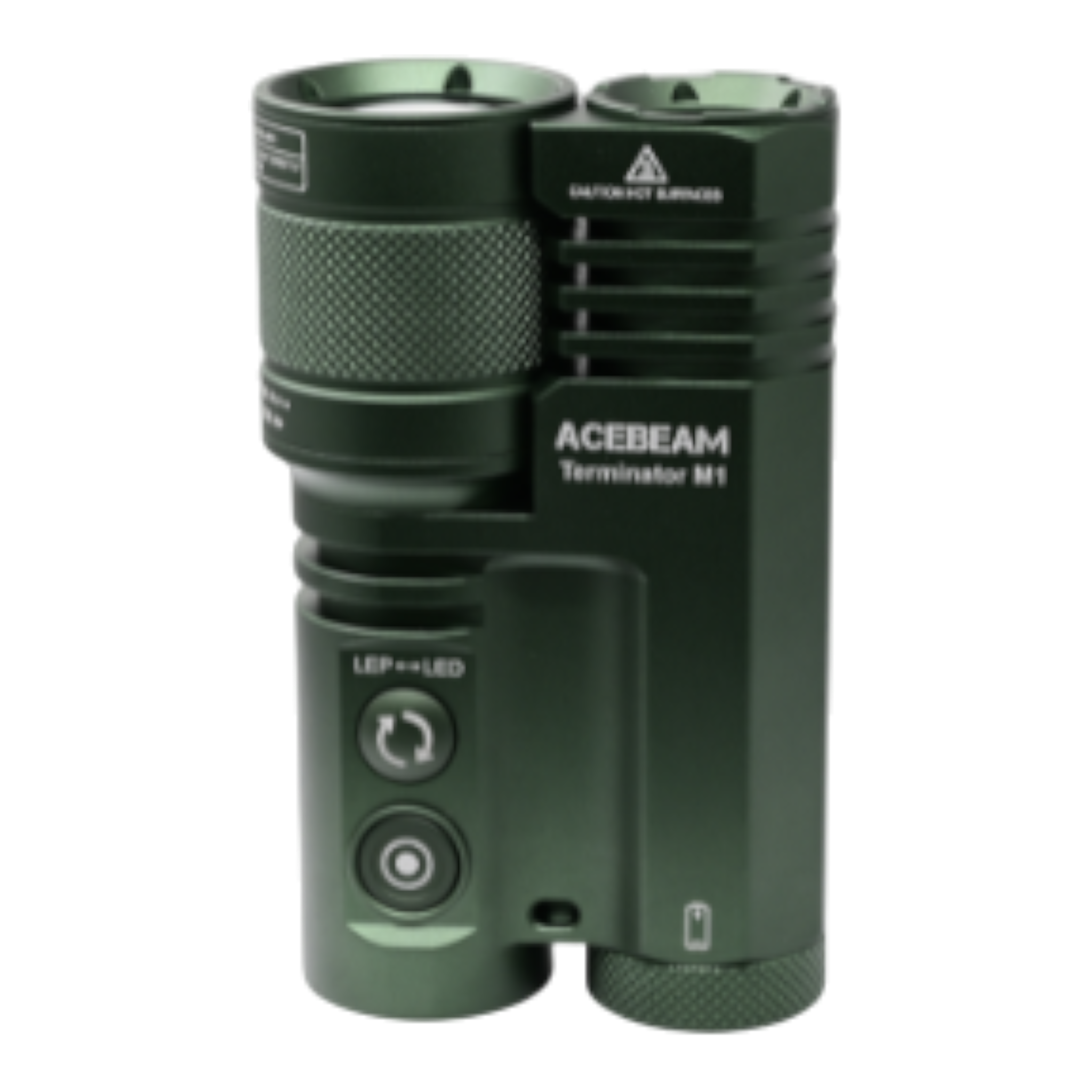 ACEBEAM Terminator M1 Dual LEP-Laser und  LED-Taschenlampe, 3.500 Lumen, zoombarer  Scheinwerferstrahl, 6.500K, Grau oder Desert Sand
