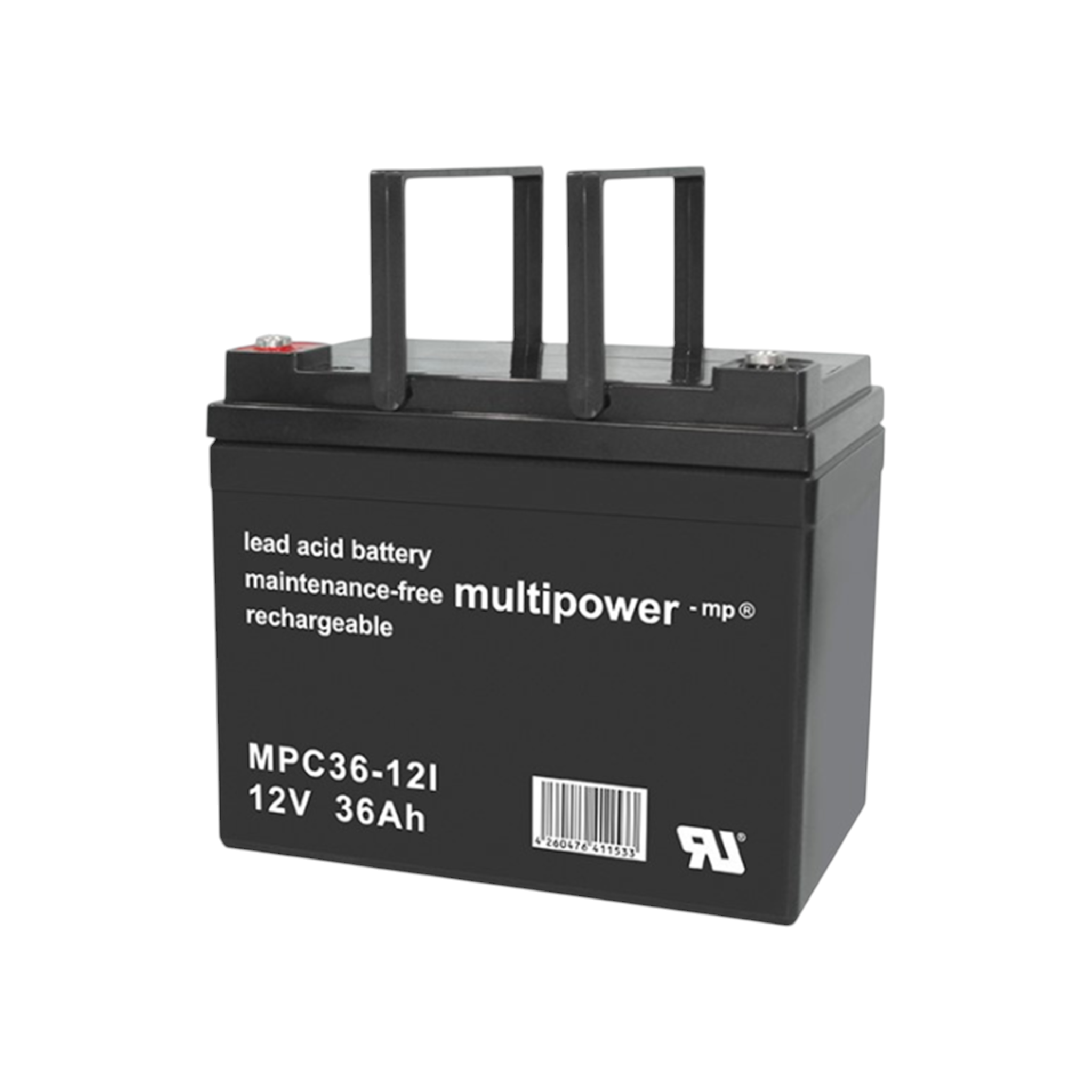 MULTIPOWER MPC36-12 AGM Akku 12V 36Ah zyklenfest M6 Innengewinde