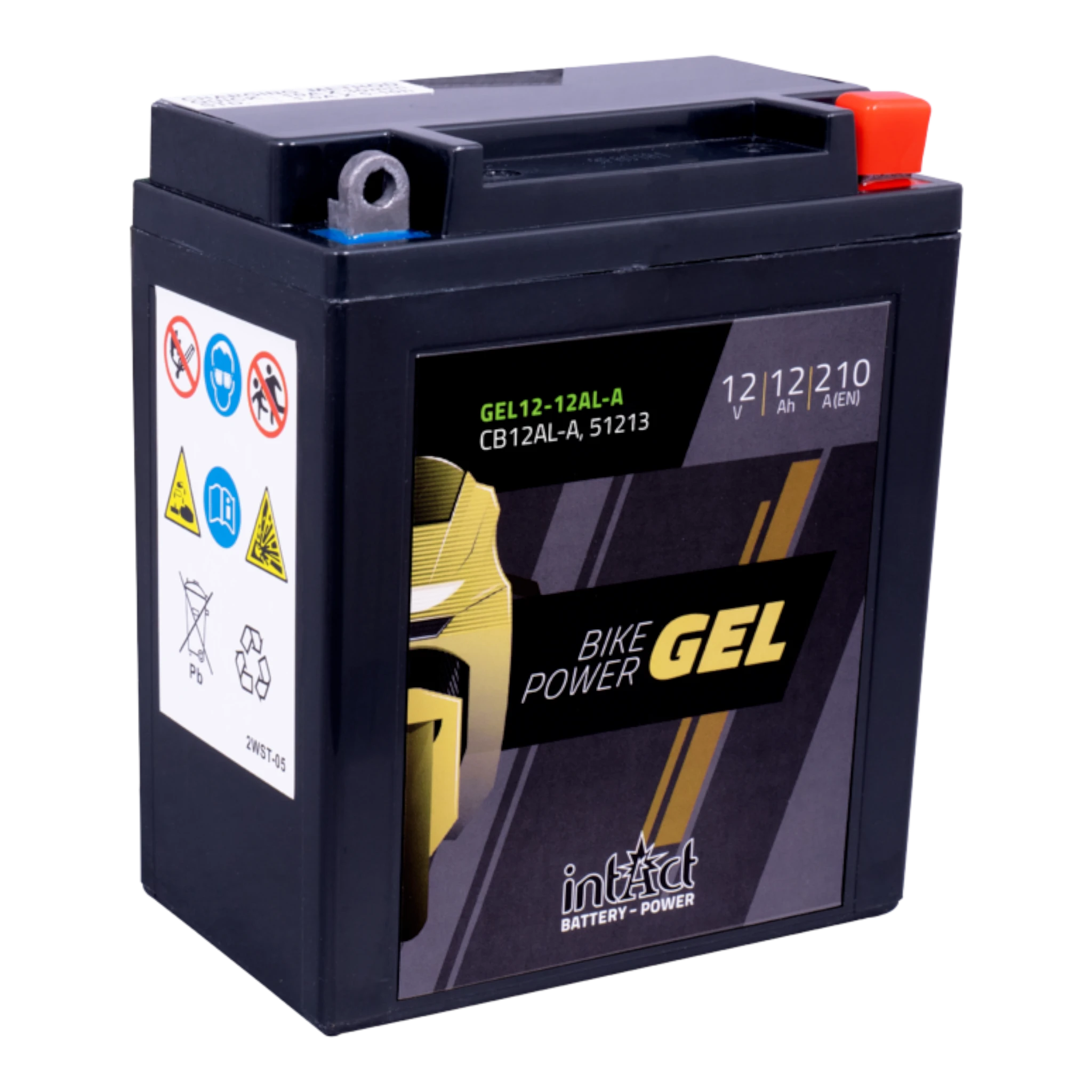 intAct Bike-Power GEL GEL12-12AL-A - Gel Motorradbatterie YB12AL-A - 12V, 12Ah, 210A