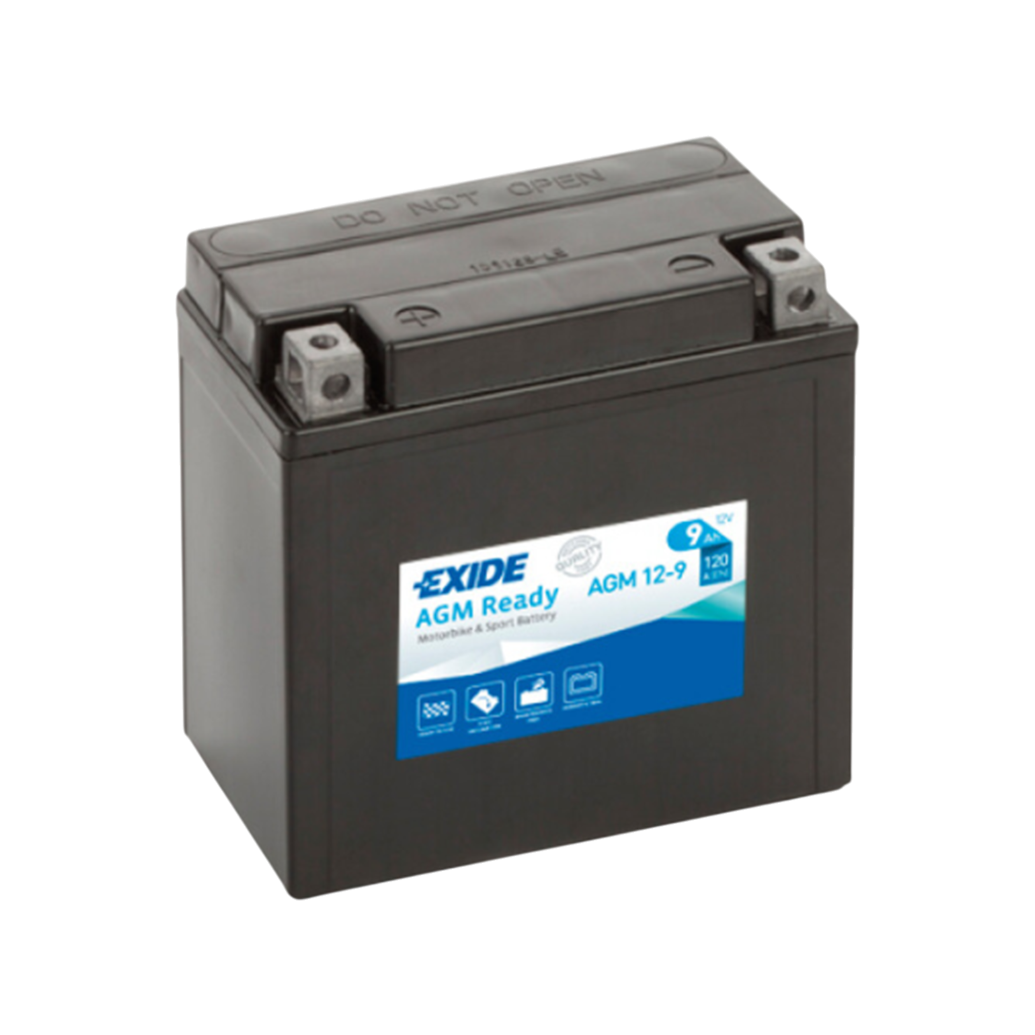 EXIDE AGM12-9 12V 9Ah 120A Motorradbatterie WF