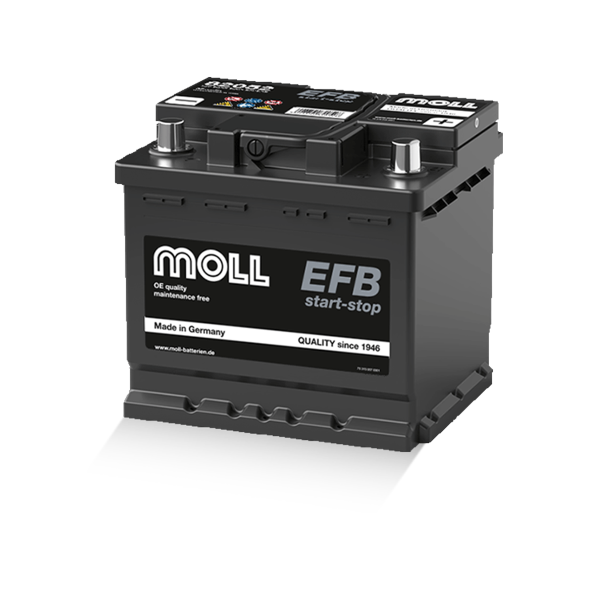 MOLL 82052  EFB start-stop "MADE IN GERMANY" Starterbatterie  12V 52Ah(20h) 520A(EN)