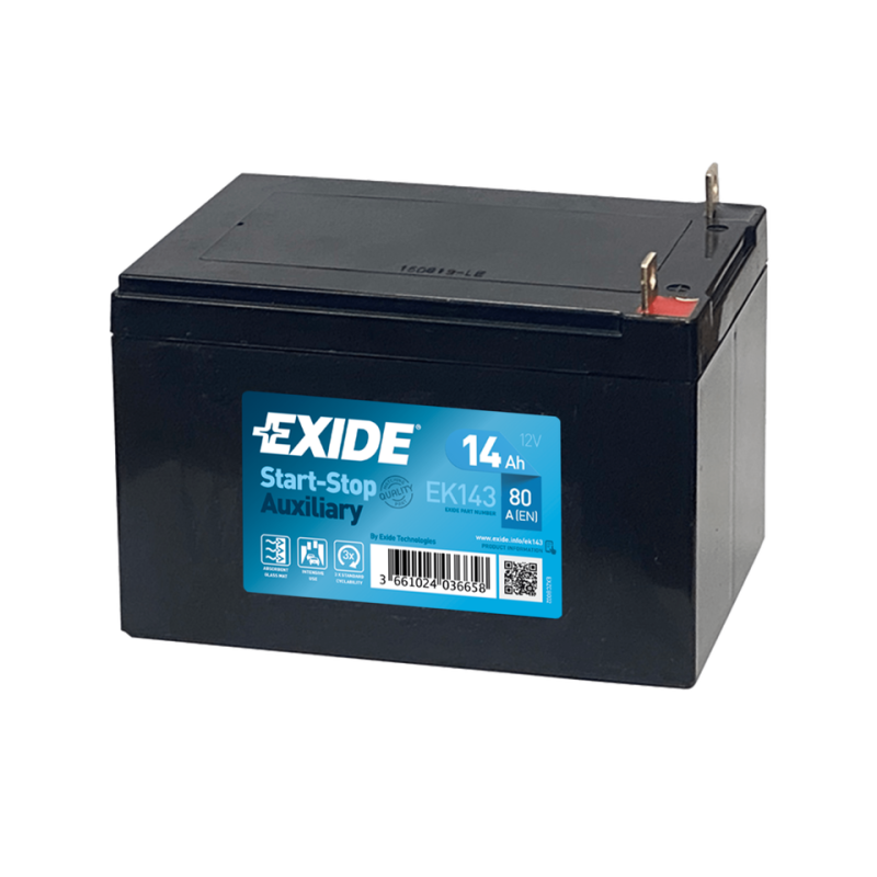 EXIDE EK143 AGM Pb Backup-Batterie 12V 14Ah/C20 80A(EN)