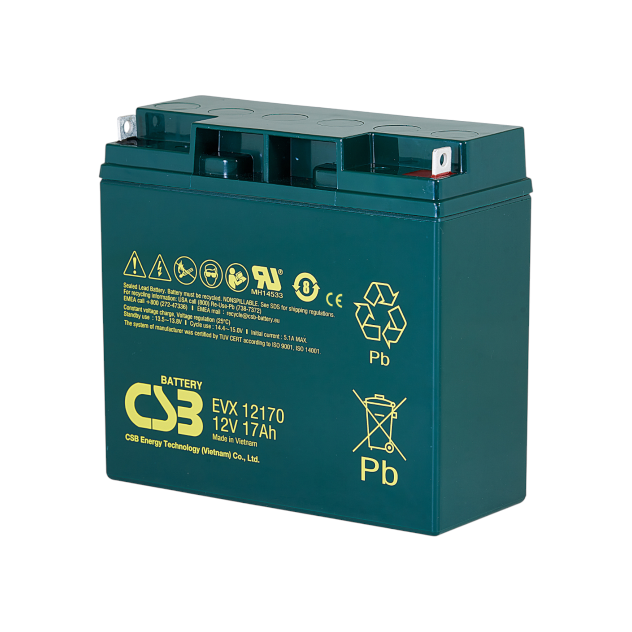 CSB EVX12170 Zyklenfester AGM Akku Pb 12V 17Ah