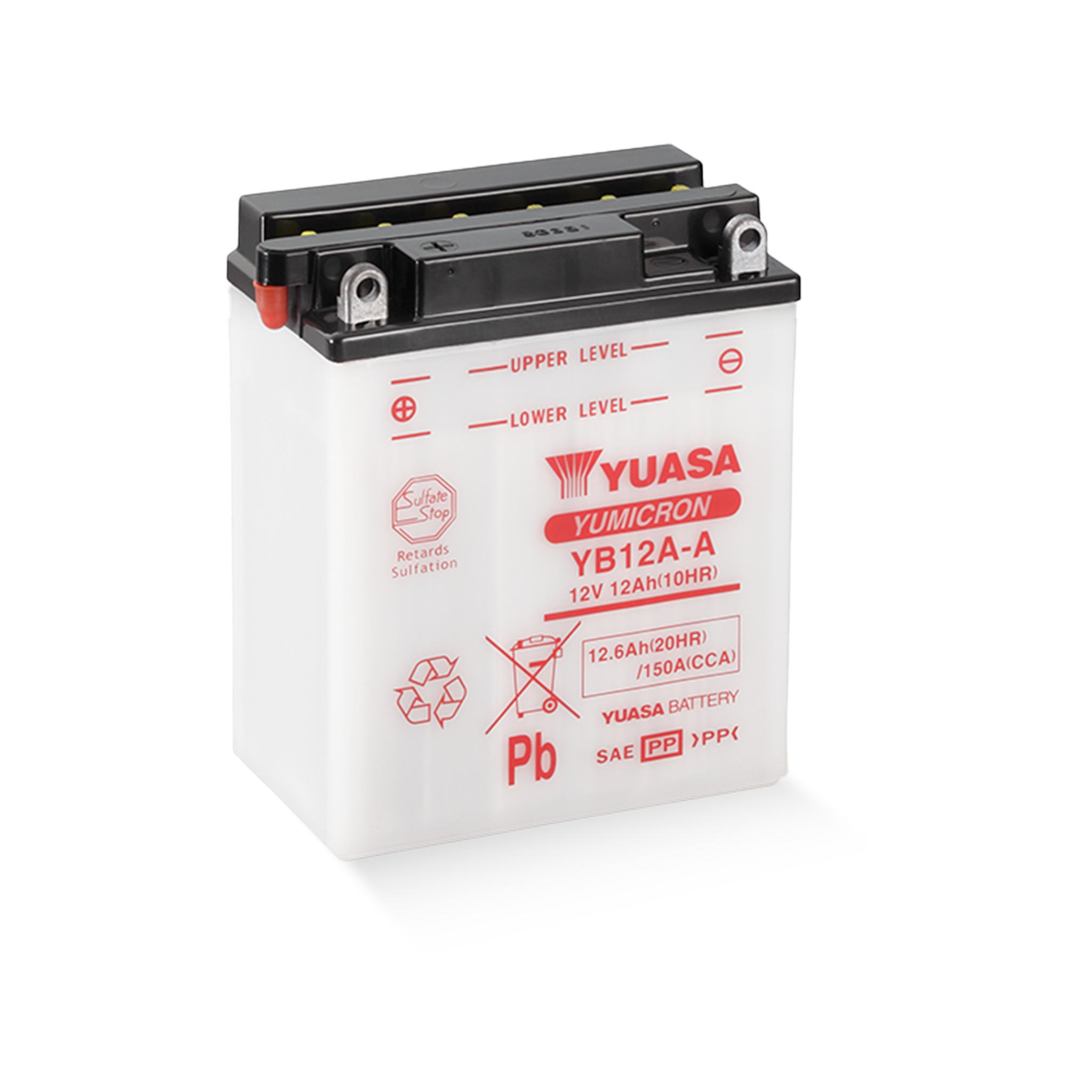 YUASA YB12A-A DC 12V 12,6Ah/C20 - 150A (EN) Motorradbatterie
