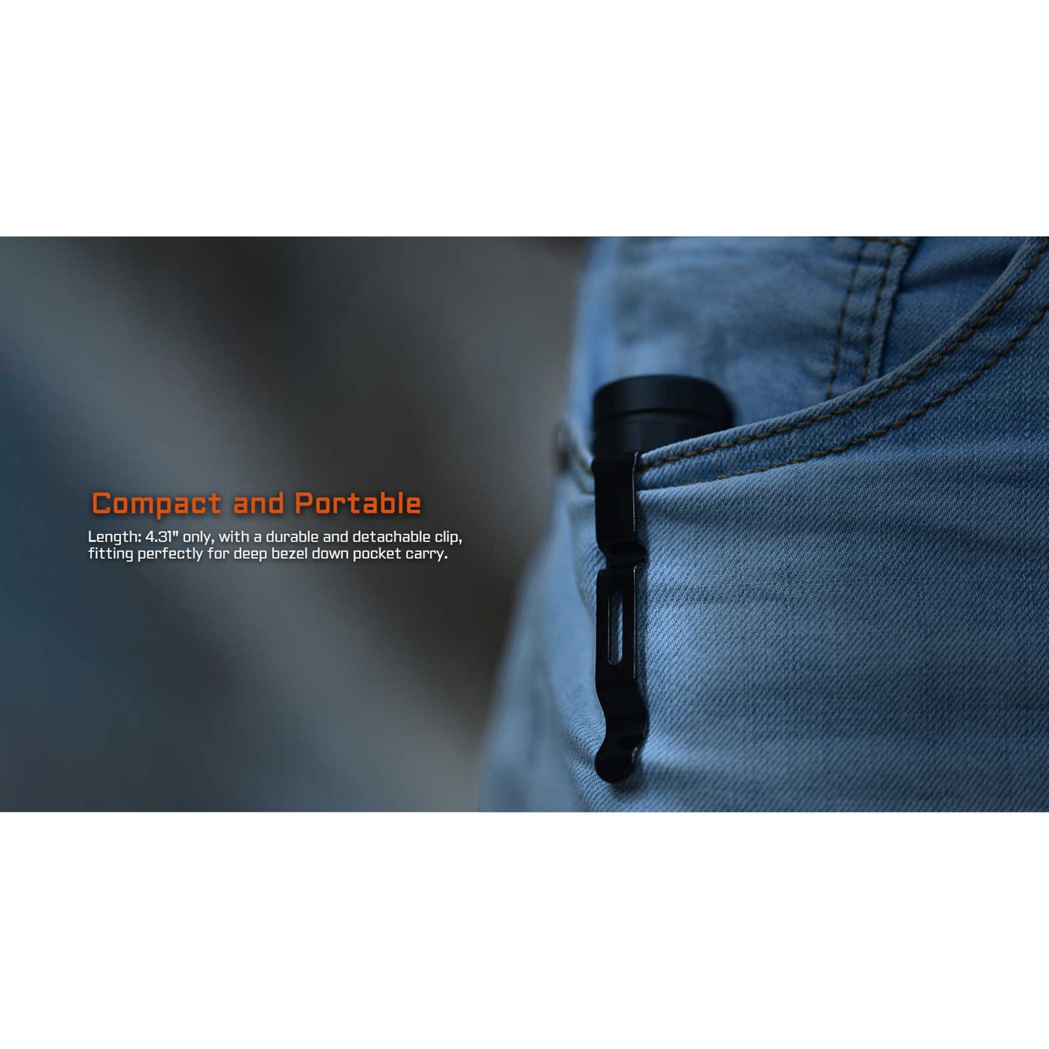 ACEBEAM EC20 LED-Taschenlampe  SFT-25R HI 6500K Multi-Light Source EDC Flashlight scwarz