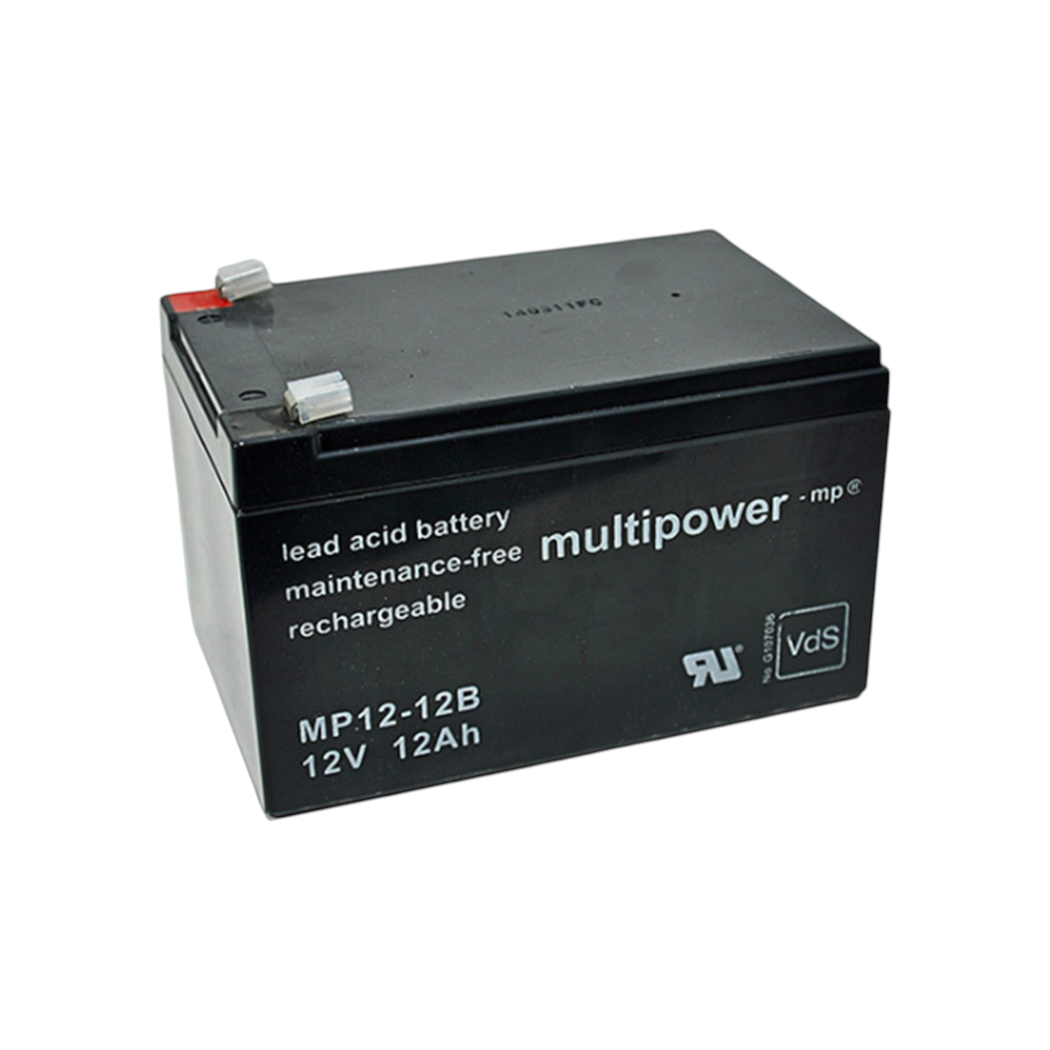 MULTIPOWER MP12-12B VdS AGM Akku Pb 12V 12Ah Faston 6,3mm
