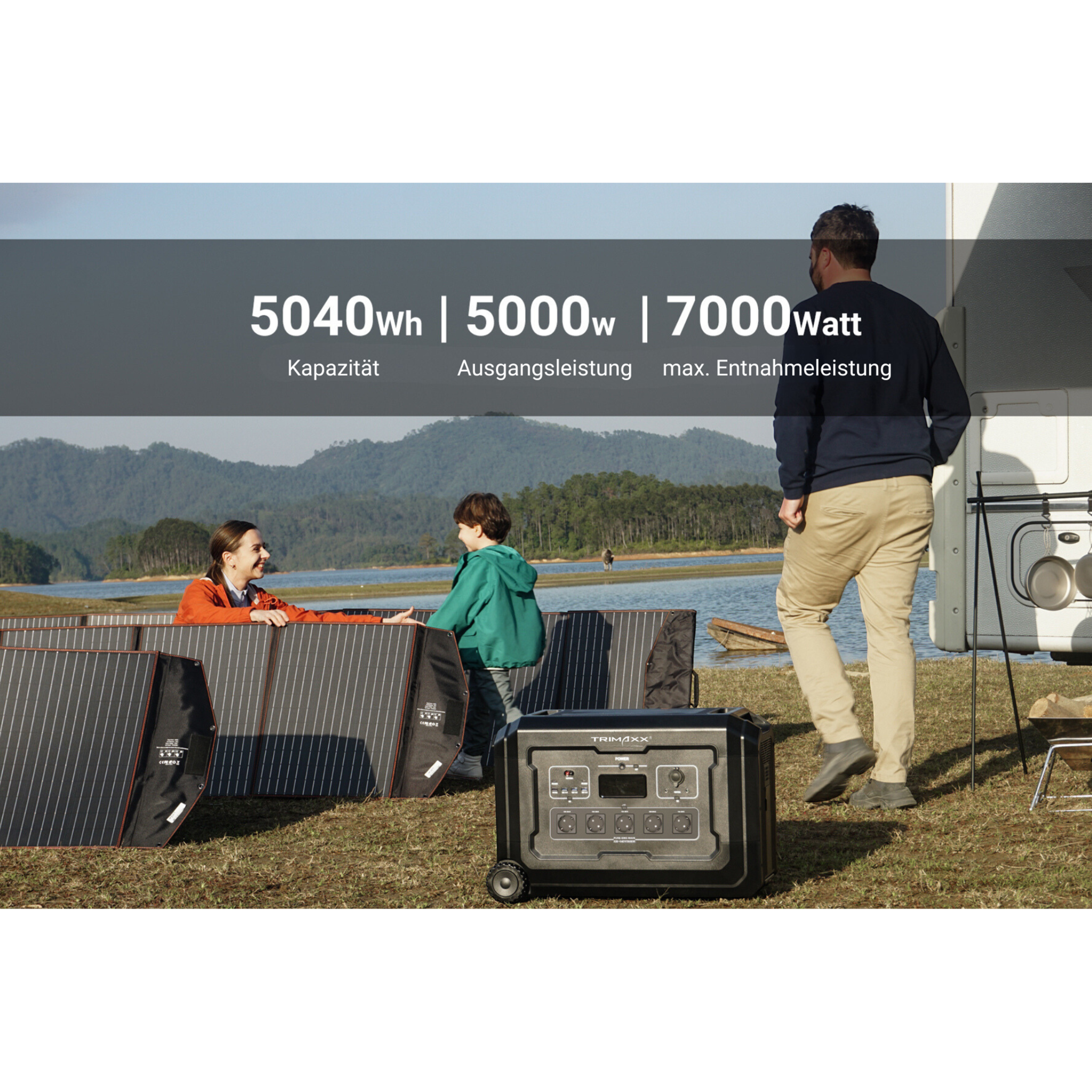 TRIMAXX PPS 5.0 professional Portable Powerstation  48V 105Ah 5040Wh LiFePo4  Tragbare Stromversorgung in Kofferformat inkl. Wechselrichter bis 5000Watt Dauerlast