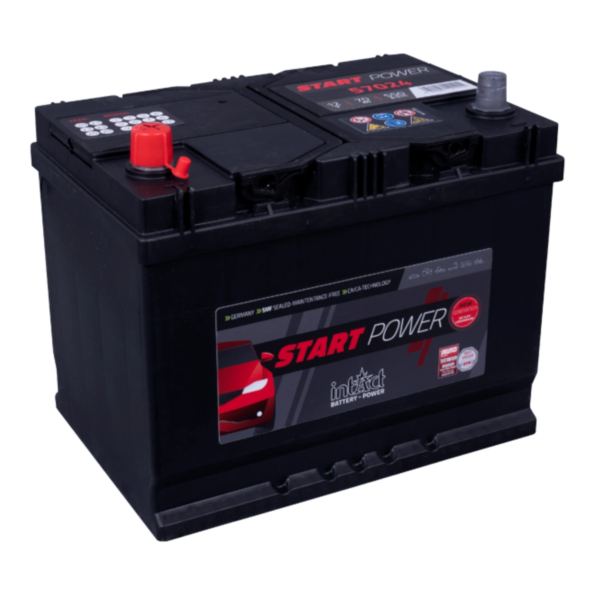 intAct Start-Power Asia 57024 - Autobatterie 12V, 70Ah, 550A (EN)