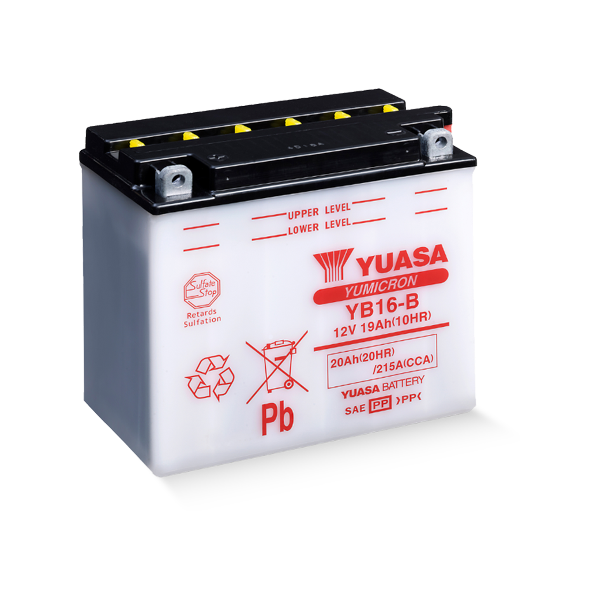 YUASA YB16-B CP 12V 20Ah/C20 - 215A (EN) Motorradbatterie