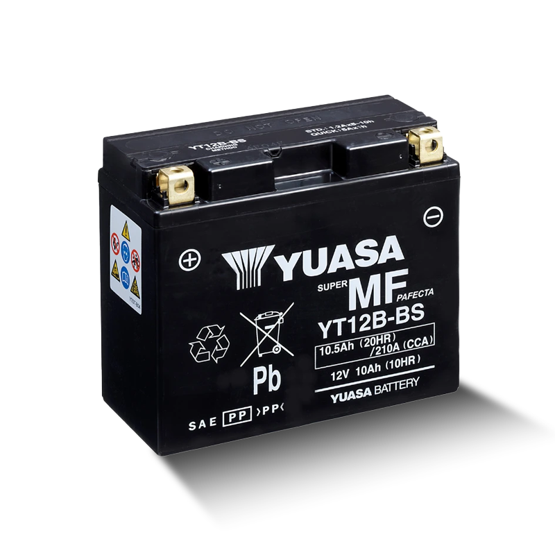 YUASA YT12B-BS / 51291 12V 10,5Ah/C20 - 210A (EN) Motorradbatterie WF