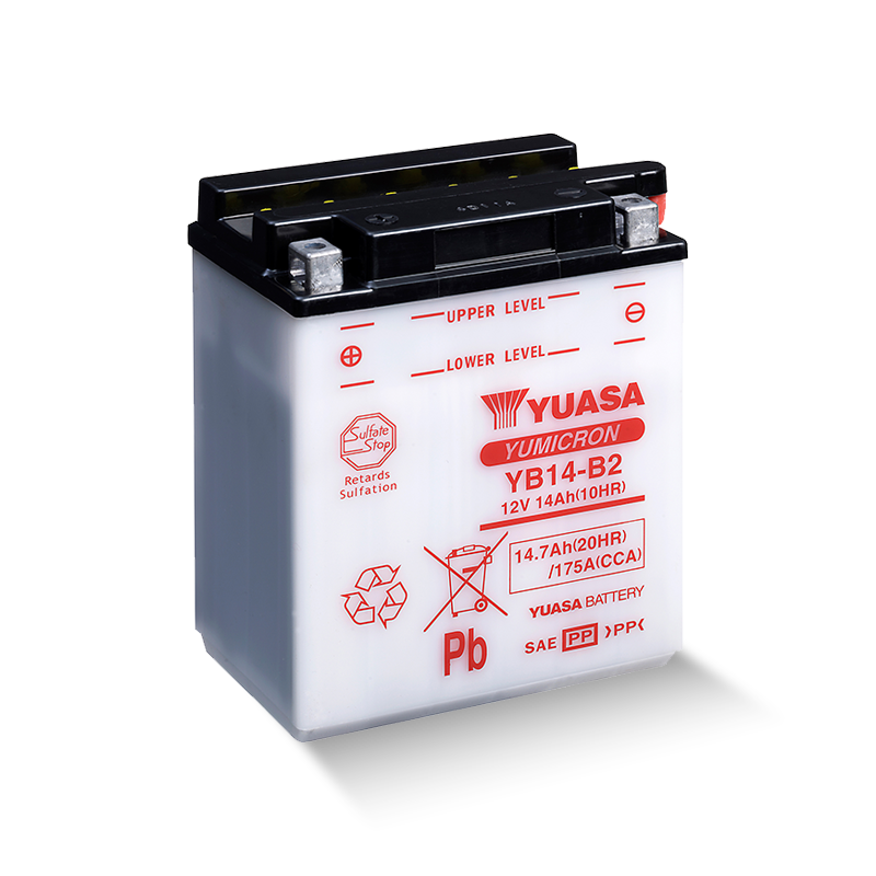 YUASA YB14-B2 / 51414 12V 14,7Ah/C20 - 175A (EN) Motorradbatterie