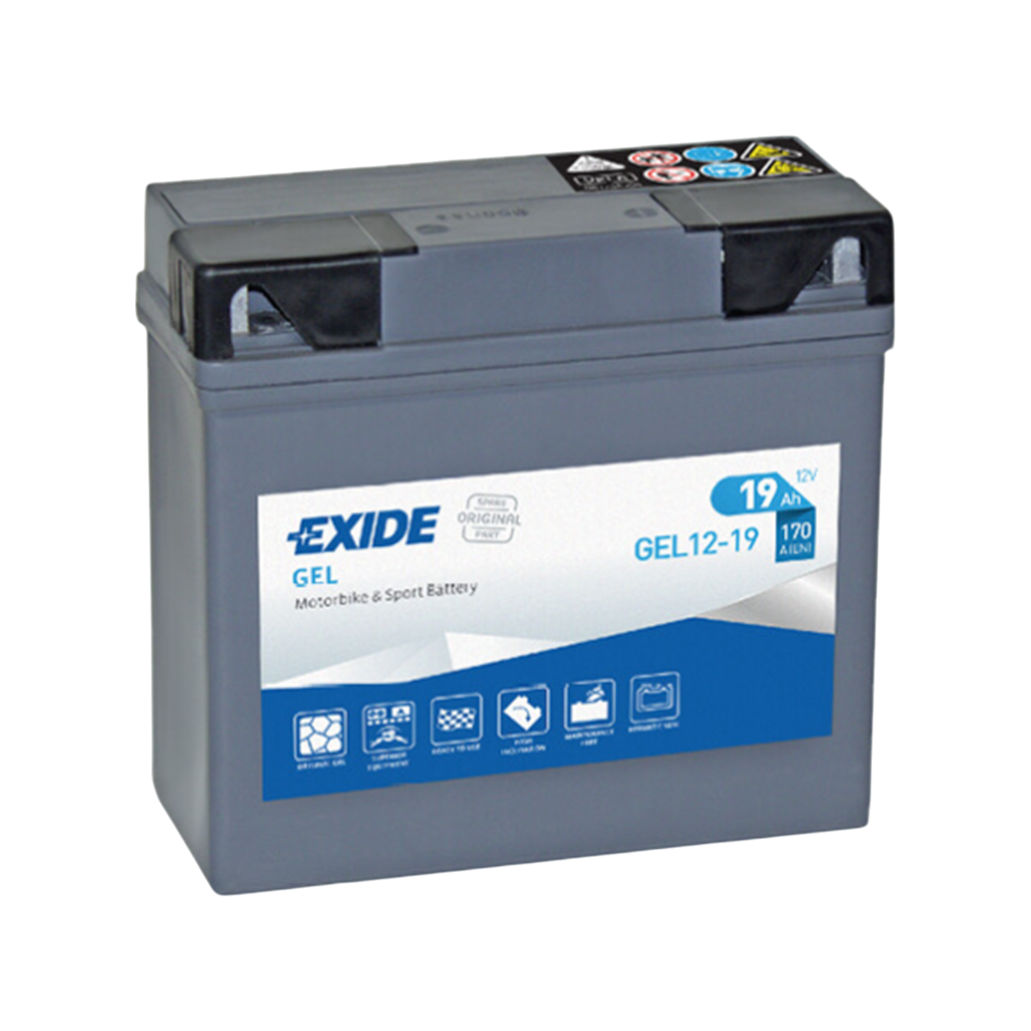 EXIDE GEL12-19 12V 19Ah 170A(EN) Motorradbatterie WF