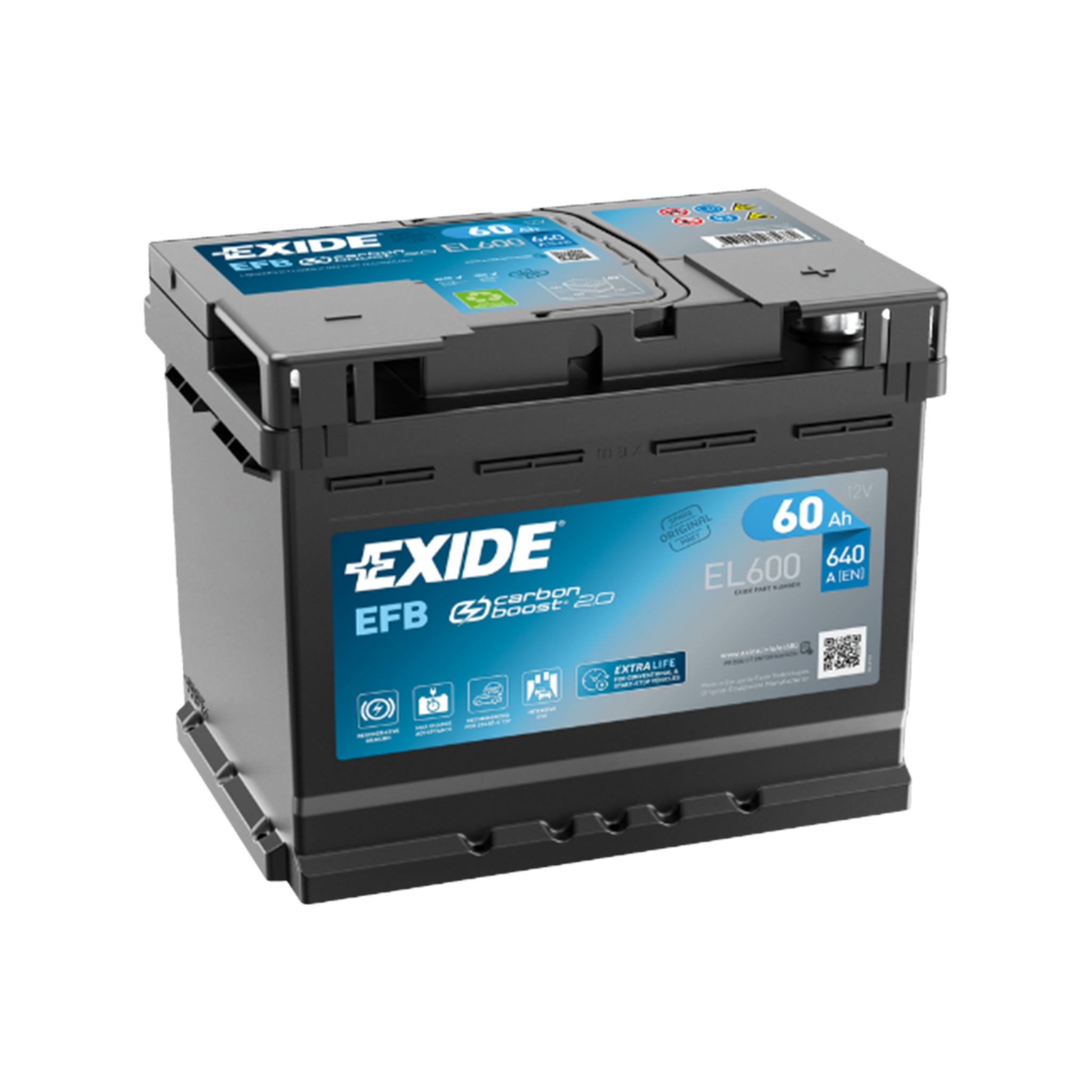 EXIDE EL600 EFB Pb Starterbatterie  12V 60Ah/C20 - 640A(EN)