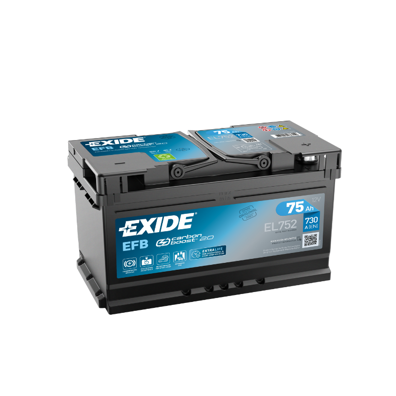 EXIDE EL752 EFB Pb Starterbatterie  12V 75Ah/C20 - 730A(EN)