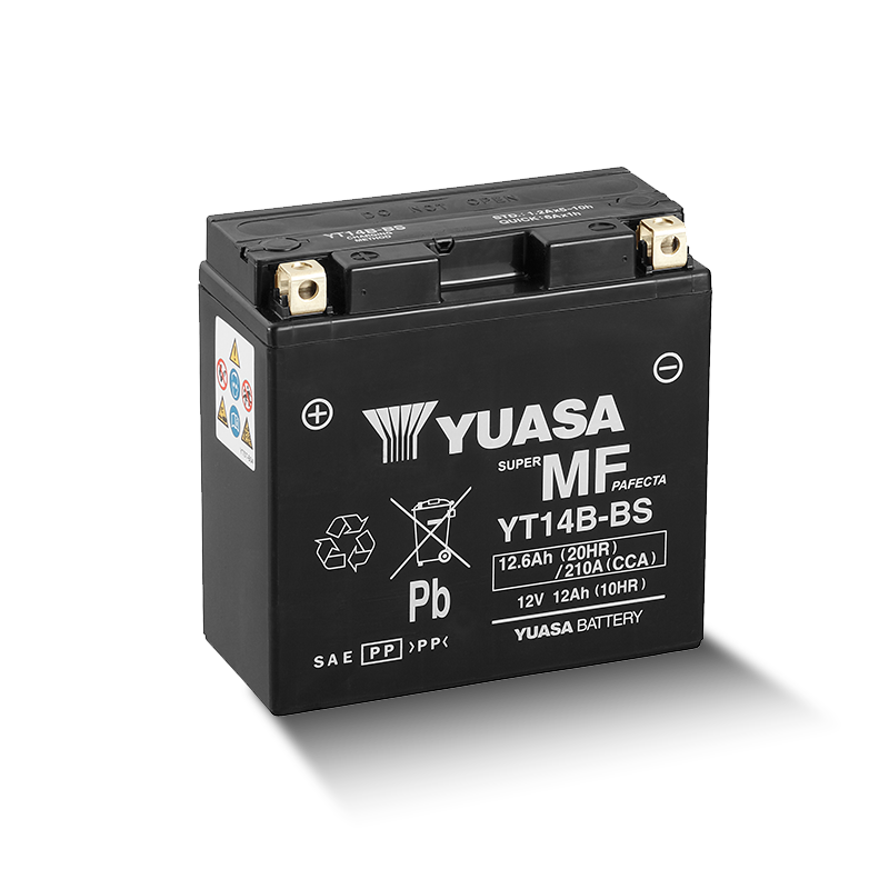 YUASA YT14B-BS / 51293 12V 12,6Ah/C20 - 210A (EN) Motorradbatterie WF