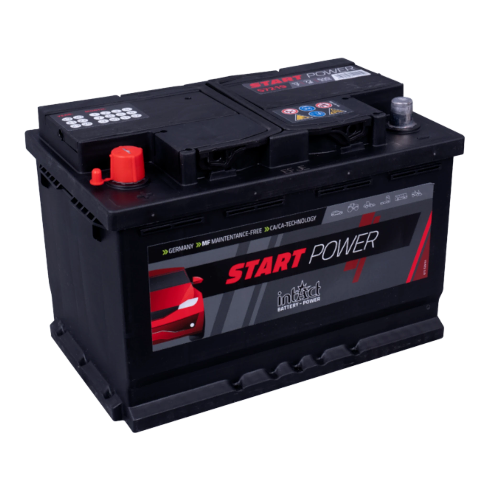intAct Start-Power 57219 - Autobatterie 12V, 72Ah, 640A (EN)