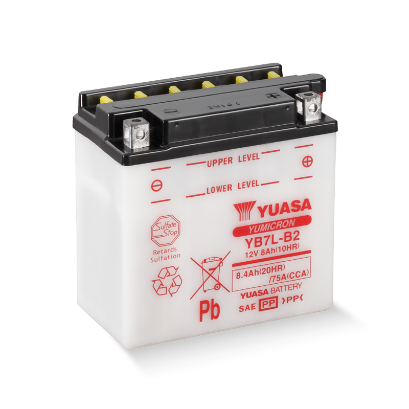 YUASA YB7L-B2 12V 8,4Ah/C20 - 75A (EN) Motorradbatterie