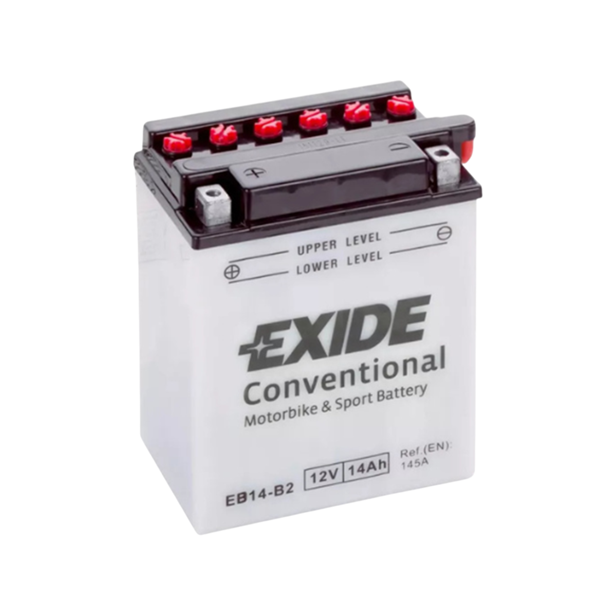 EXIDE EB14-B2 / YB14-B2 / 51414 12V 14Ah - 145A (EN) +/- Motorradbatterie tro mit Säurepack