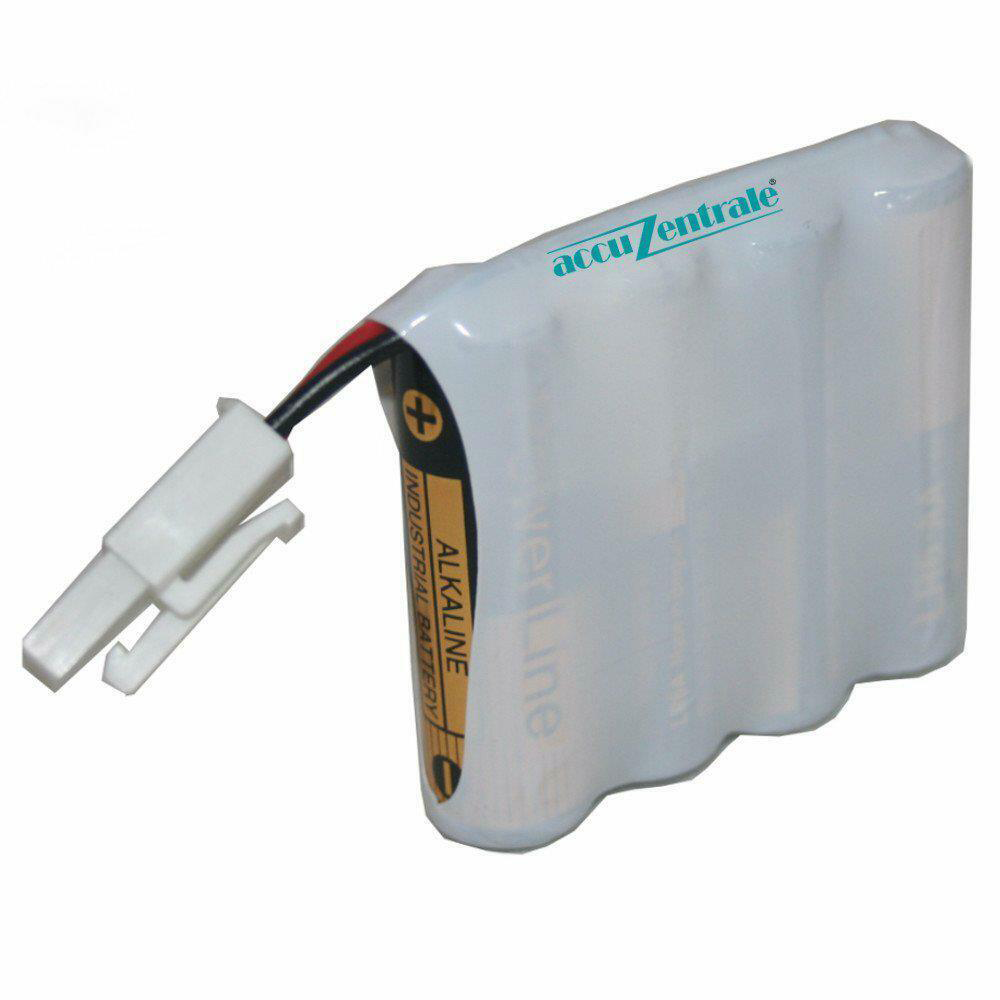 Konfektion Batterie passend für  3850000.020.000 3850000020000  Safe-o-Pin & Safe-o-Tronic Megalock Spind  Alkaline 6V mit 2-poligem Stecker 4/PANASONIC Powerline AA Alkaline