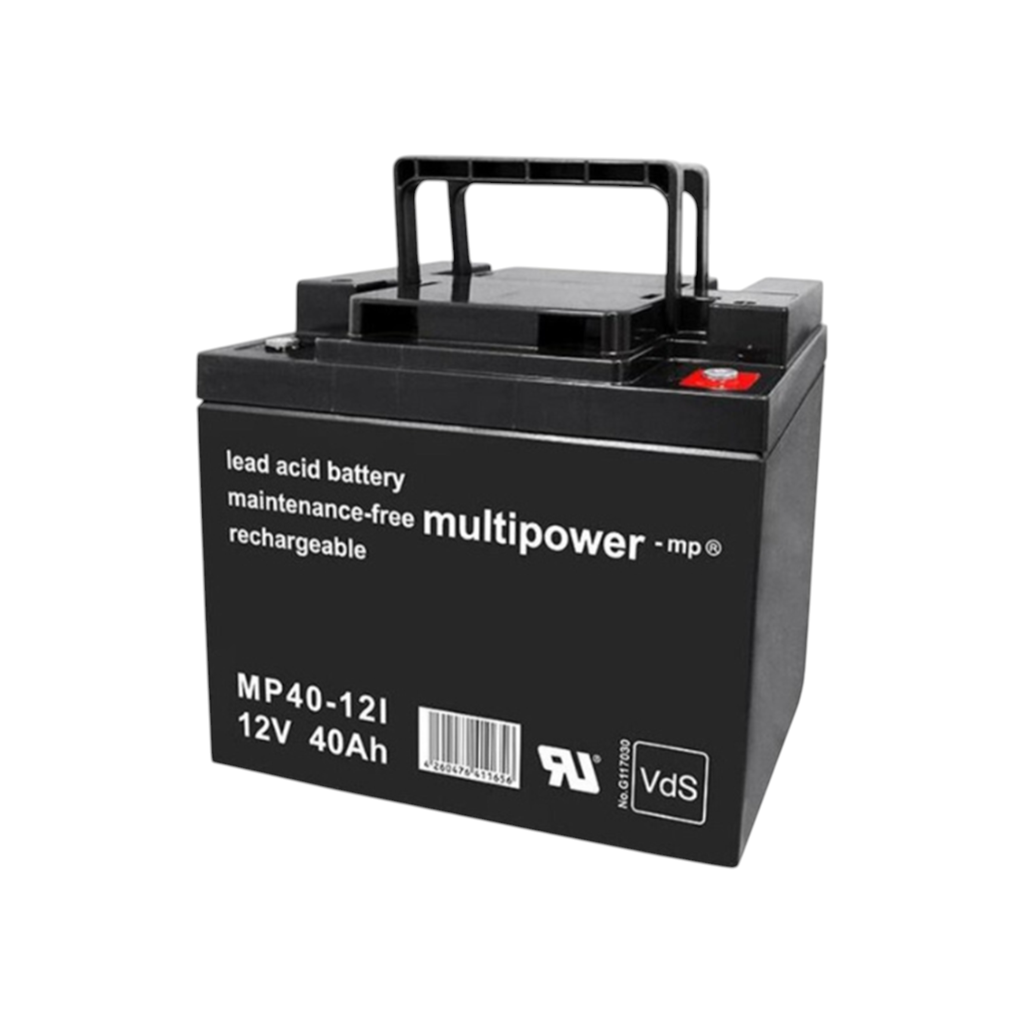 MULTIPOWER MP40-12I VdS AGM Akku Pb 12V 40Ah Innenliegender Anschluss