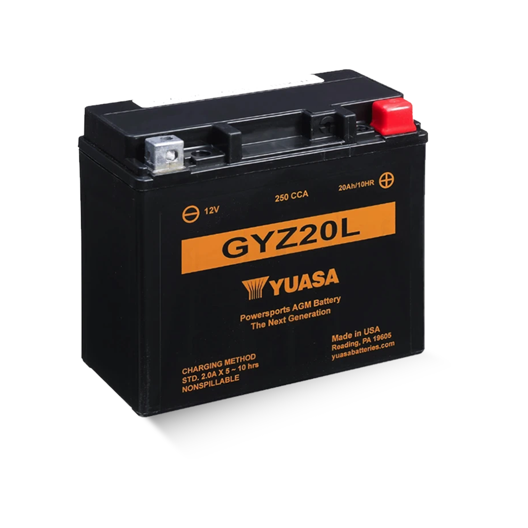 YUASA GYZ20L WC 12V 21,1Ah/C20 - 250A (EN) Motorradbatterie WF