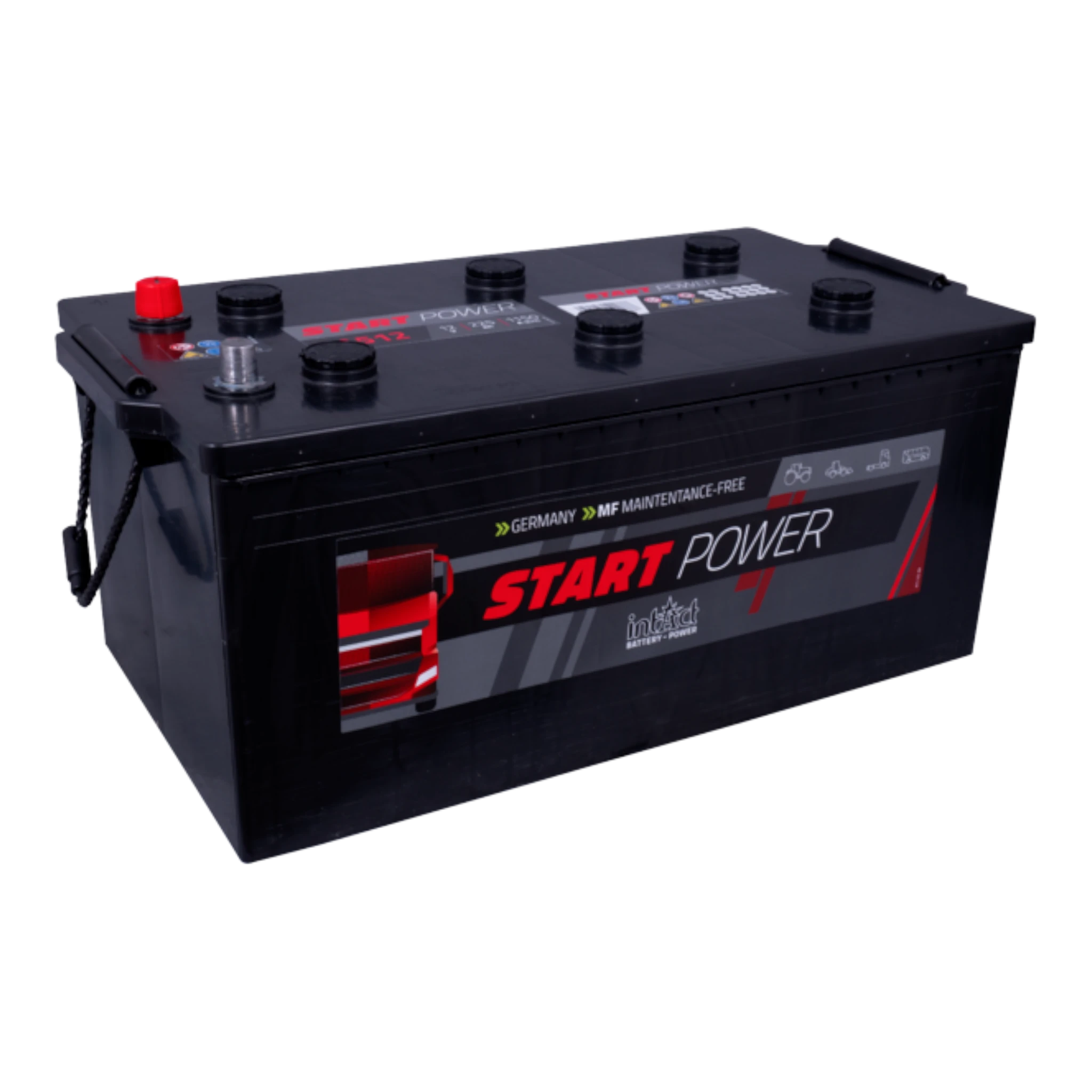 intAct Start-Power Truck 72512 - LKW Batterie 12V, 225Ah, 1150A (EN)