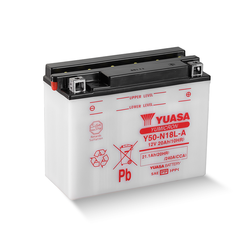 YUASA Y50-N18L-A / 52012 12V 21,1Ah/C20 - 240A (EN) Motorradbatterie