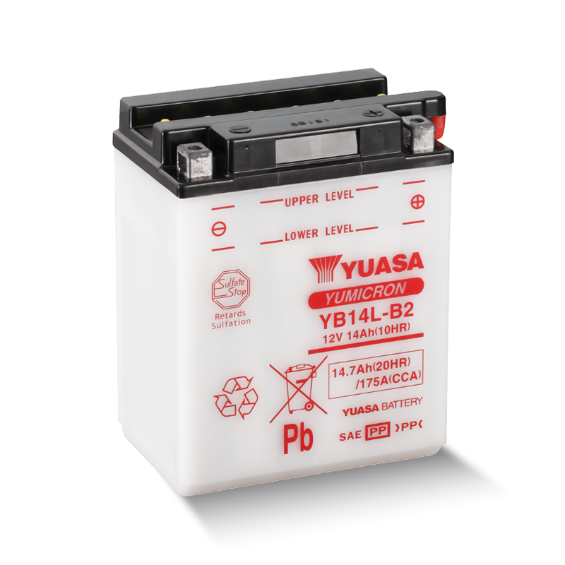 YUASA YB14L-B2 / 51413 12V 14,7Ah/C20 - 175A (EN) Motorradbatterie