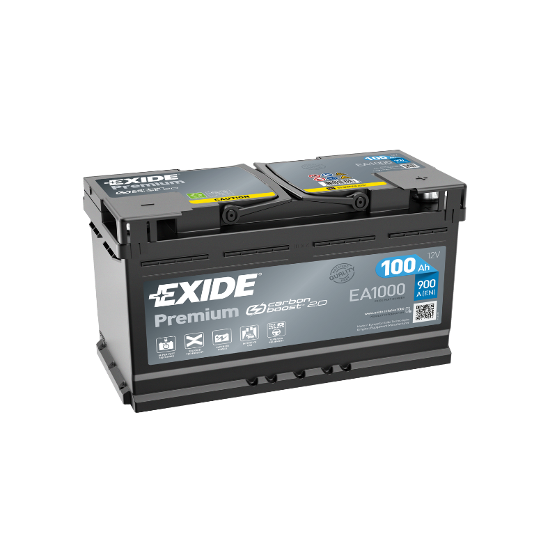 EXIDE Premium EA1000 100Ah Carbon Boost Autobatterie