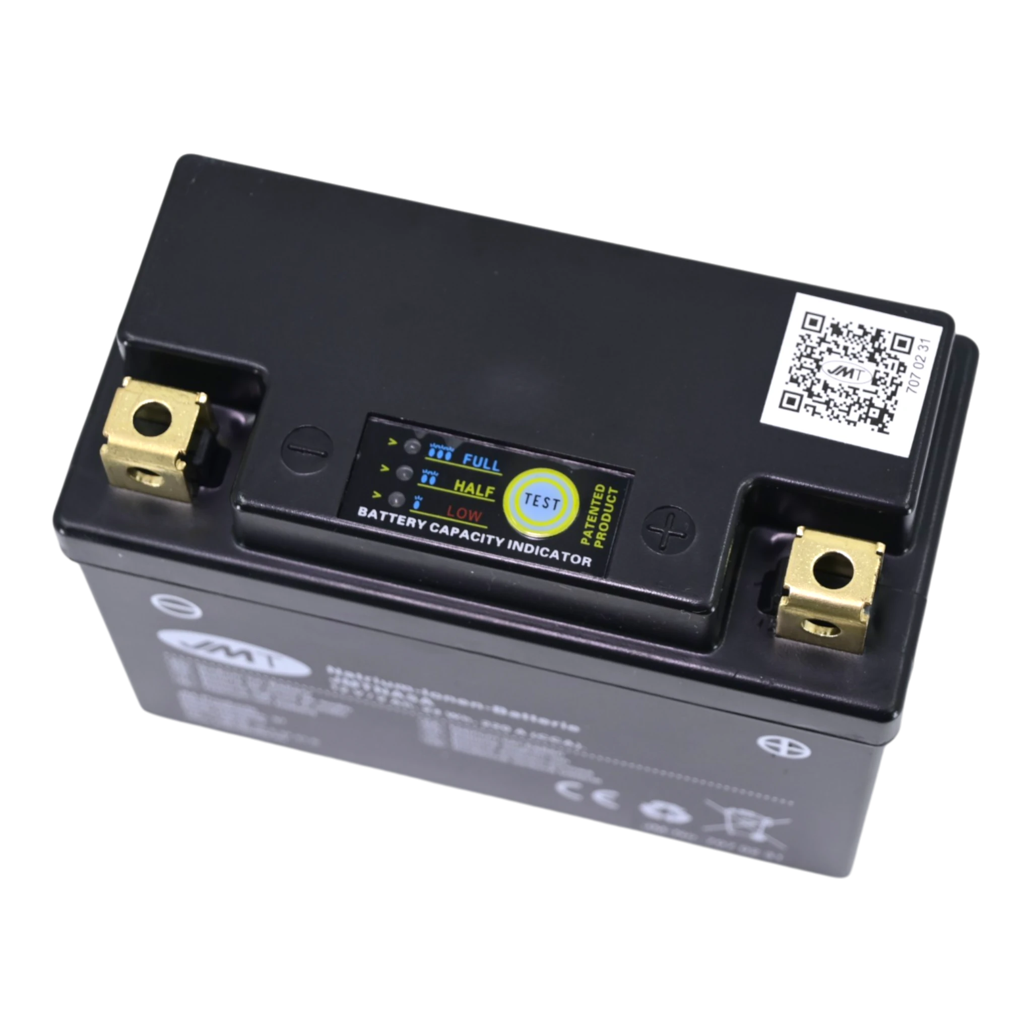 JMT JMTNA5A  Natrium Motorradbatterie 12V 2Ah 220A Ladung selbst bei Tiefentladung inkl. 4 Schaumstoffblöcken zum Anpassen der Maße