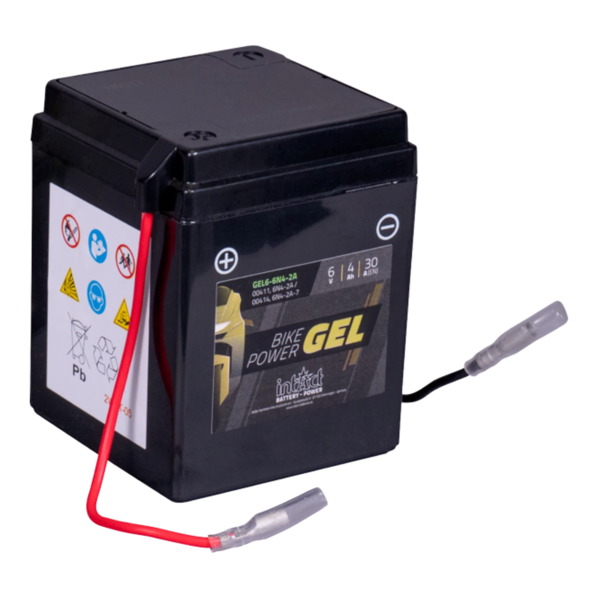 intAct Bike-Power GEL GEL6-6N4-2A - Gel Motorradbatterie 6N4-2A - 6V, 4Ah, 30A