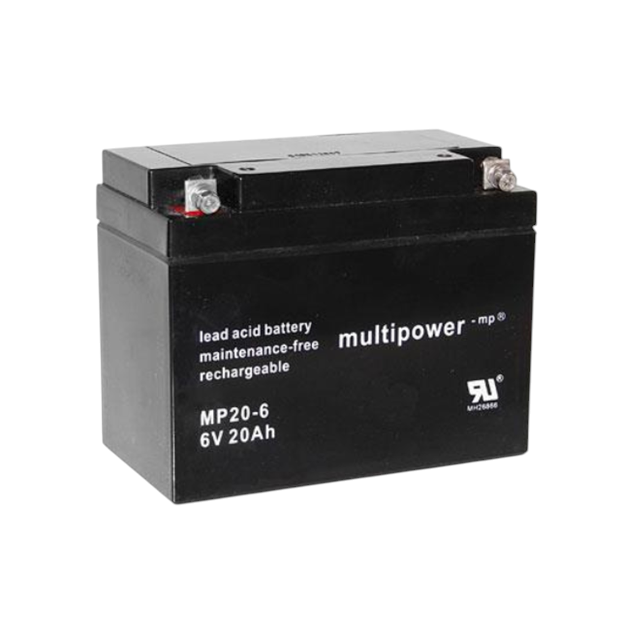 MULTIPOWER MP20-6 AGM Akku Pb 6V 20Ah Gewindebolzen mit M5 Loch
