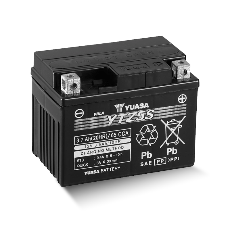 YUASA YTZ5S WC 12V 3,7Ah/C20 - 65A (EN) Motorradbatterie WF