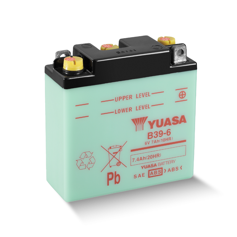 YUASA B39-6 6V 7,4Ah/C20 Motorradbatterie