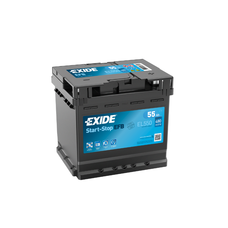 EXIDE EL550 EFB Pb Starterbatterie 12V 55Ah(C20) 480A(EN)
