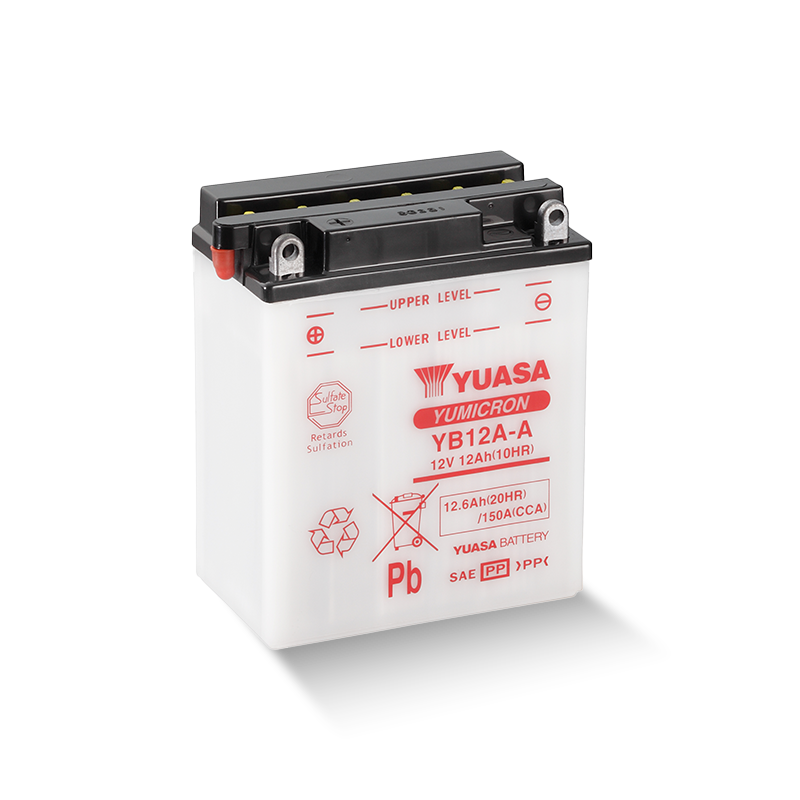 YUASA YB12A-A / 51211 12V 12,6Ah/C20 - 150A (EN) Motorradbatterie