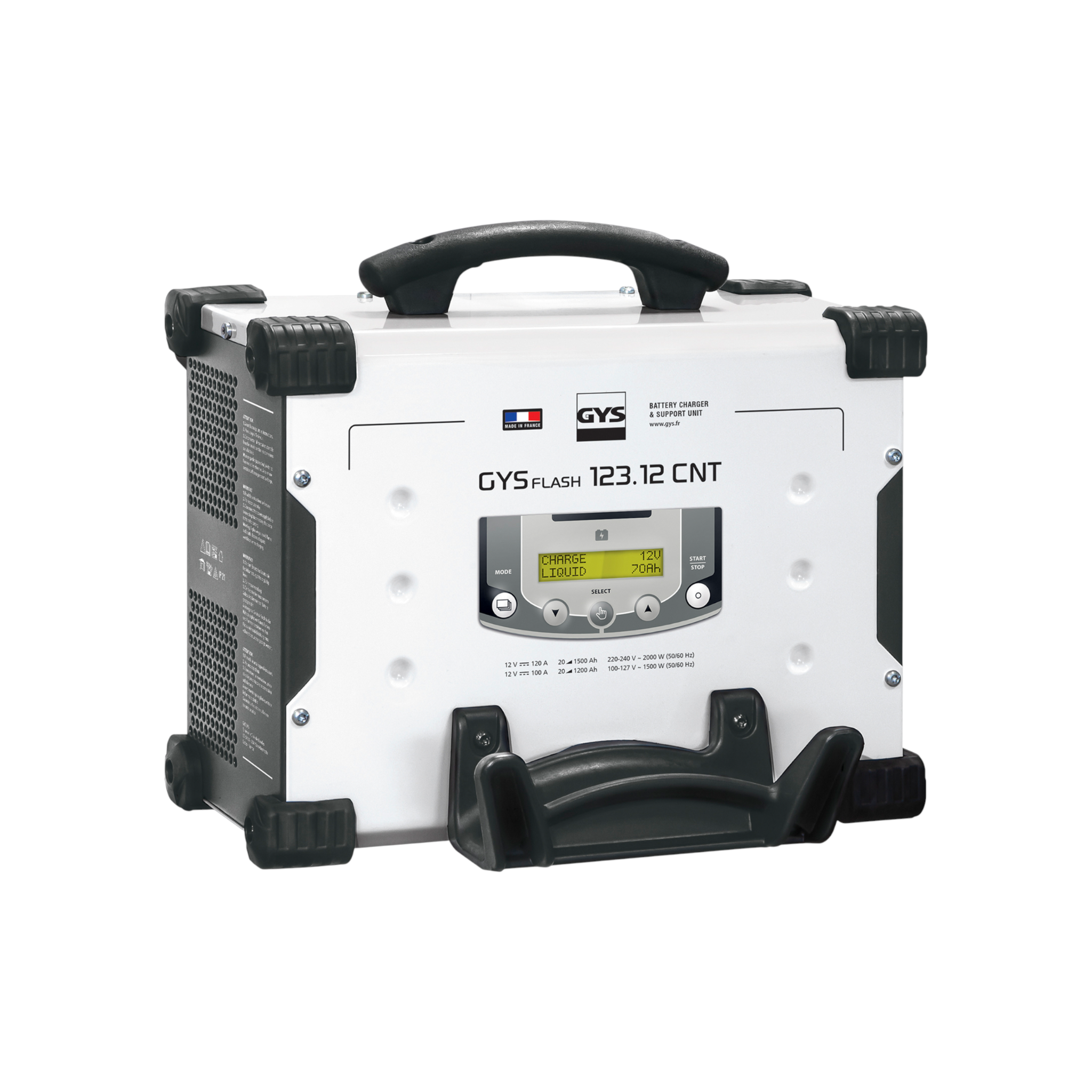 GYSFLASH 123.12 CNT-FV 12V 120A Automatisches Batterieladegerät ideal für die  Werkstatt mit 5m Kabel