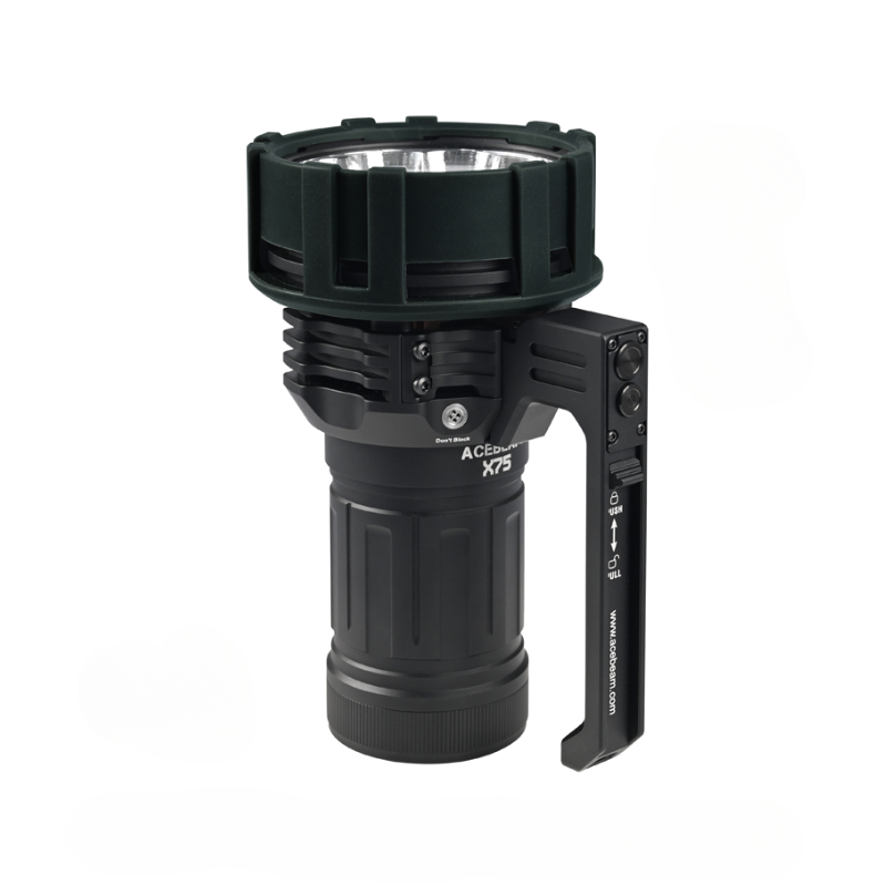 ACEBEAM X75 Max 80.000 hohe Lumen, hellste  Taschenlampe, USB PD60W-100W  Schnelllade-Taschenlampe mit 1150 Meter  Strahlwurf