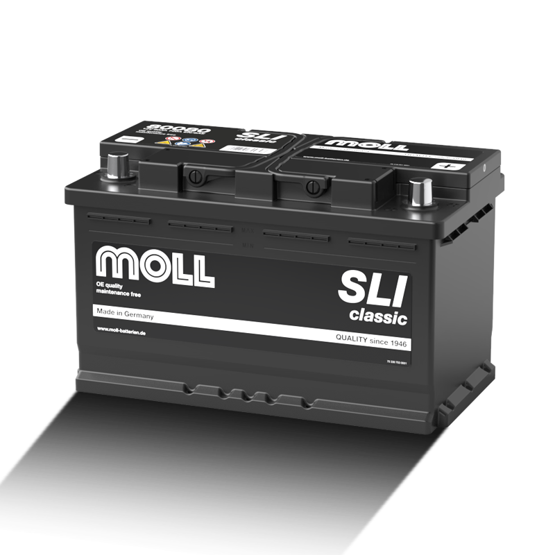 MOLL 80080  SLI classic  "MADE IN GERMANY" Starterbatterie  12V 80Ah(20h) 720A(EN)