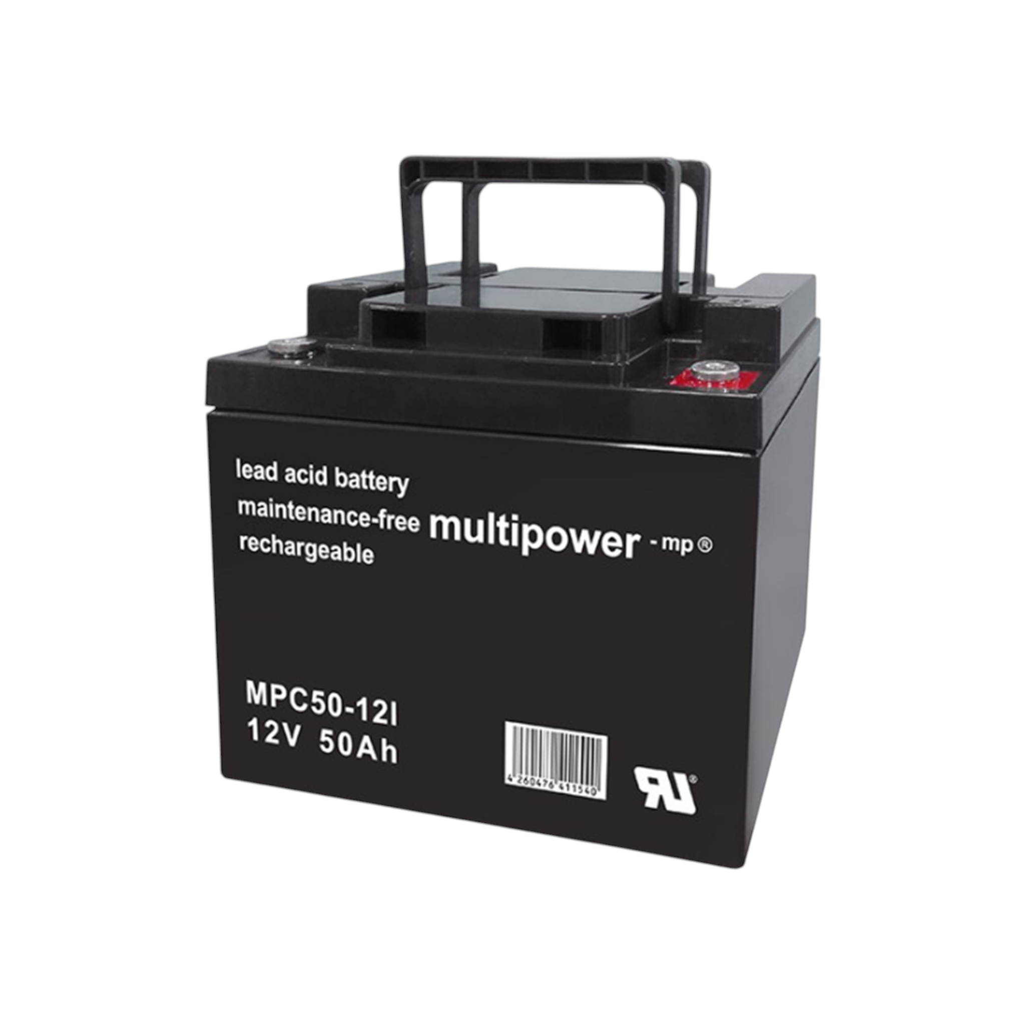 MULTIPOWER MPC50-12 AGM Akku 12V 50Ah (C20) zyklenfest M6 Innengewinde