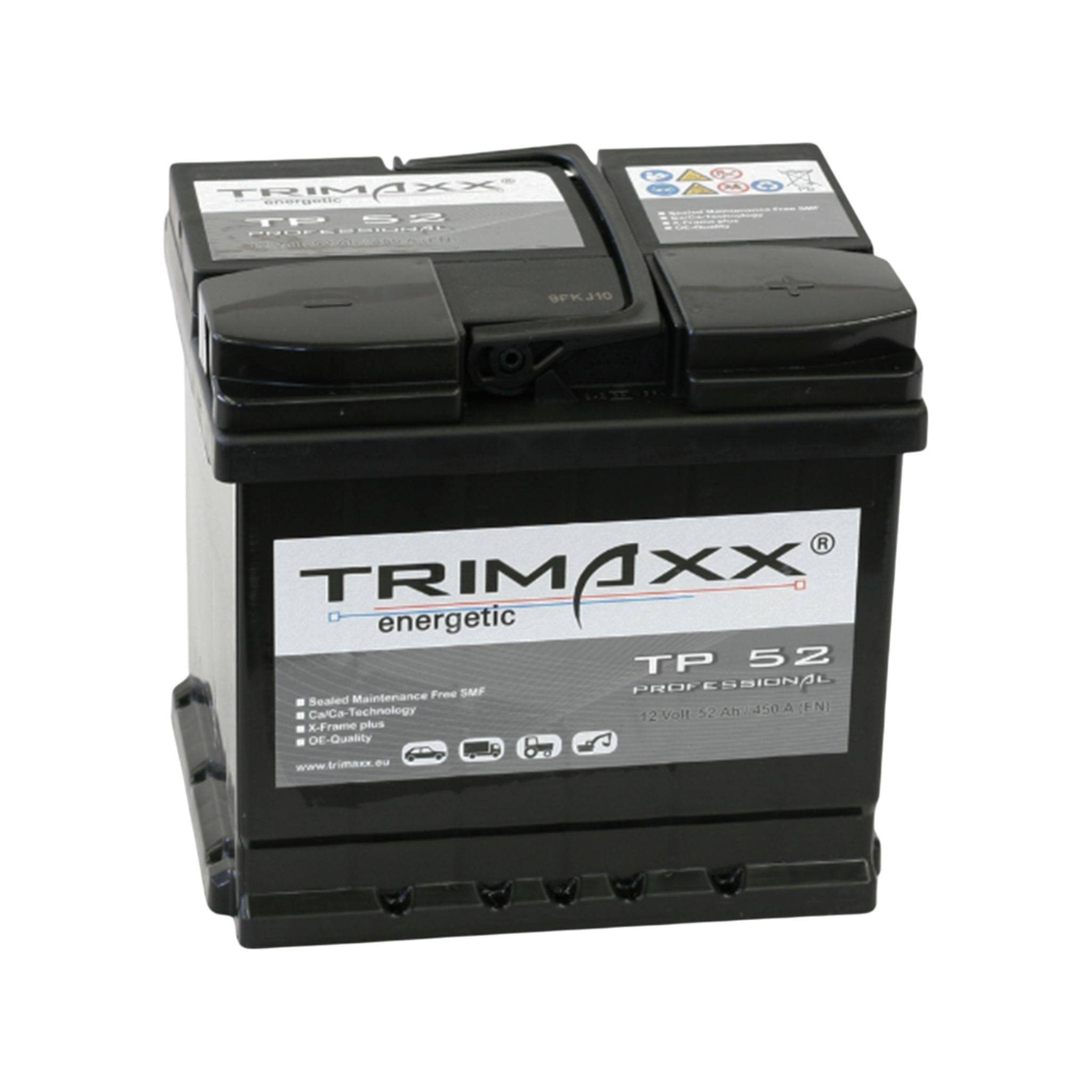 TRIMAXX energetic "Professional" TP52 pro Starterbatterie 12V 52Ah/C20 - 470A(EN)
