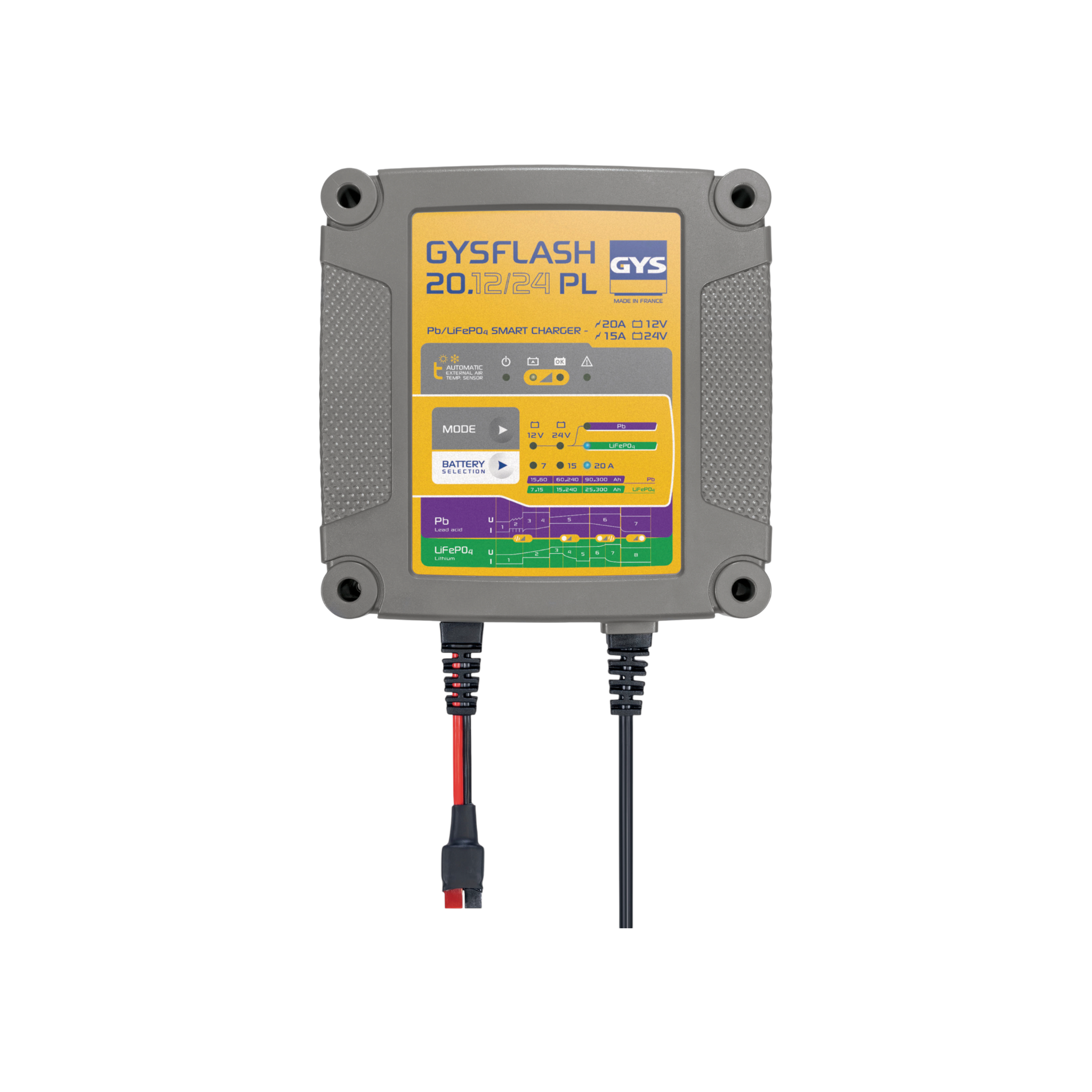 GYSFLASH 20.12/24 PL  Ladegerät 12V 20A / 24V 15A
