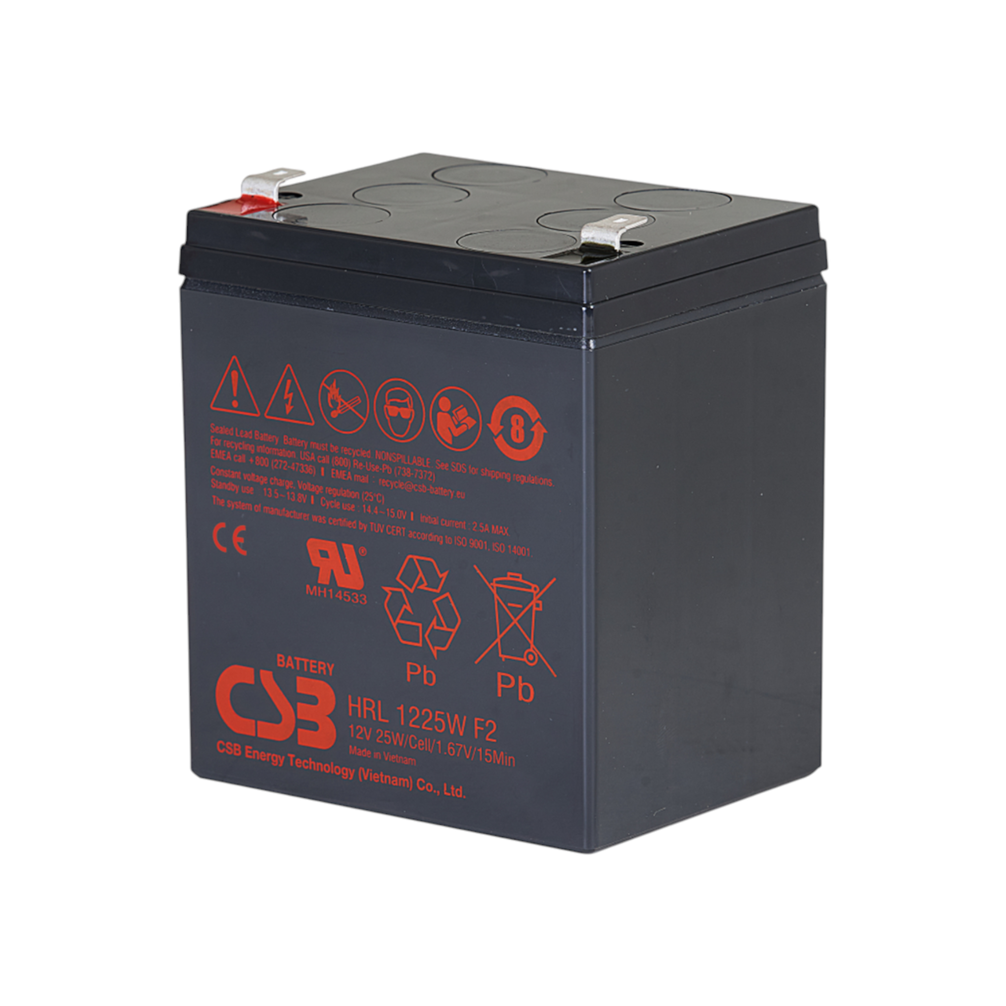 CSB HRL1225W High Rate Long Life  Blei Akku Pb 12V 6Ah