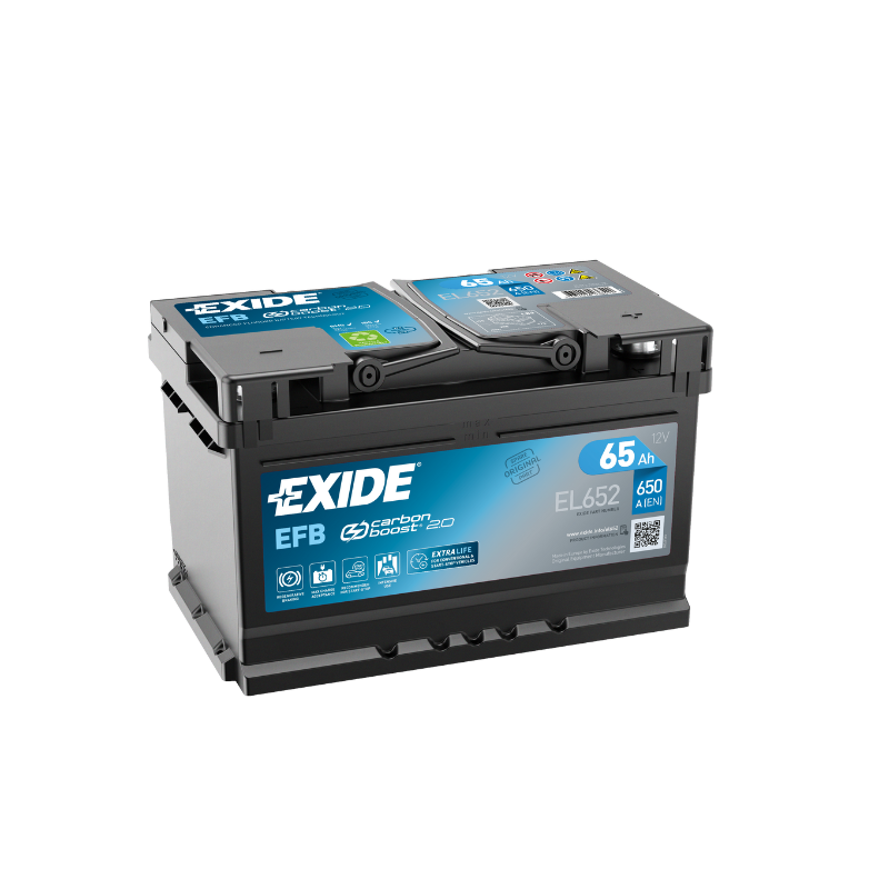 EXIDE EL652 EFB Pb Starterbatterie  12V 65 AH/C20 - 650A(EN) EXIDE EL652 EFB Pb Starterbatterie  12V 65 AH/C20 - 650A(EN)