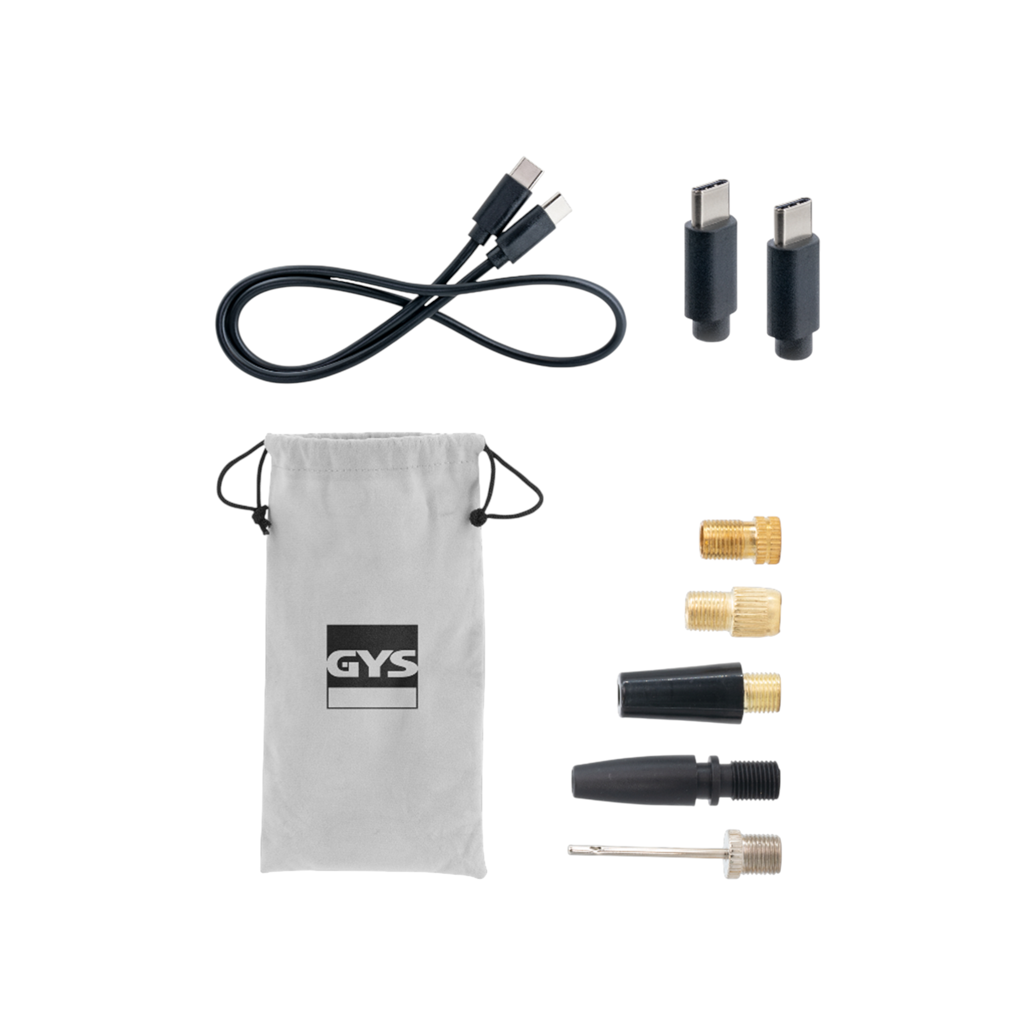 GYS Nomad Air tragbarer Kompressor mit Akku 0,25 bis 10,35 bar, stoppt automatisch, 5 Aufsätze